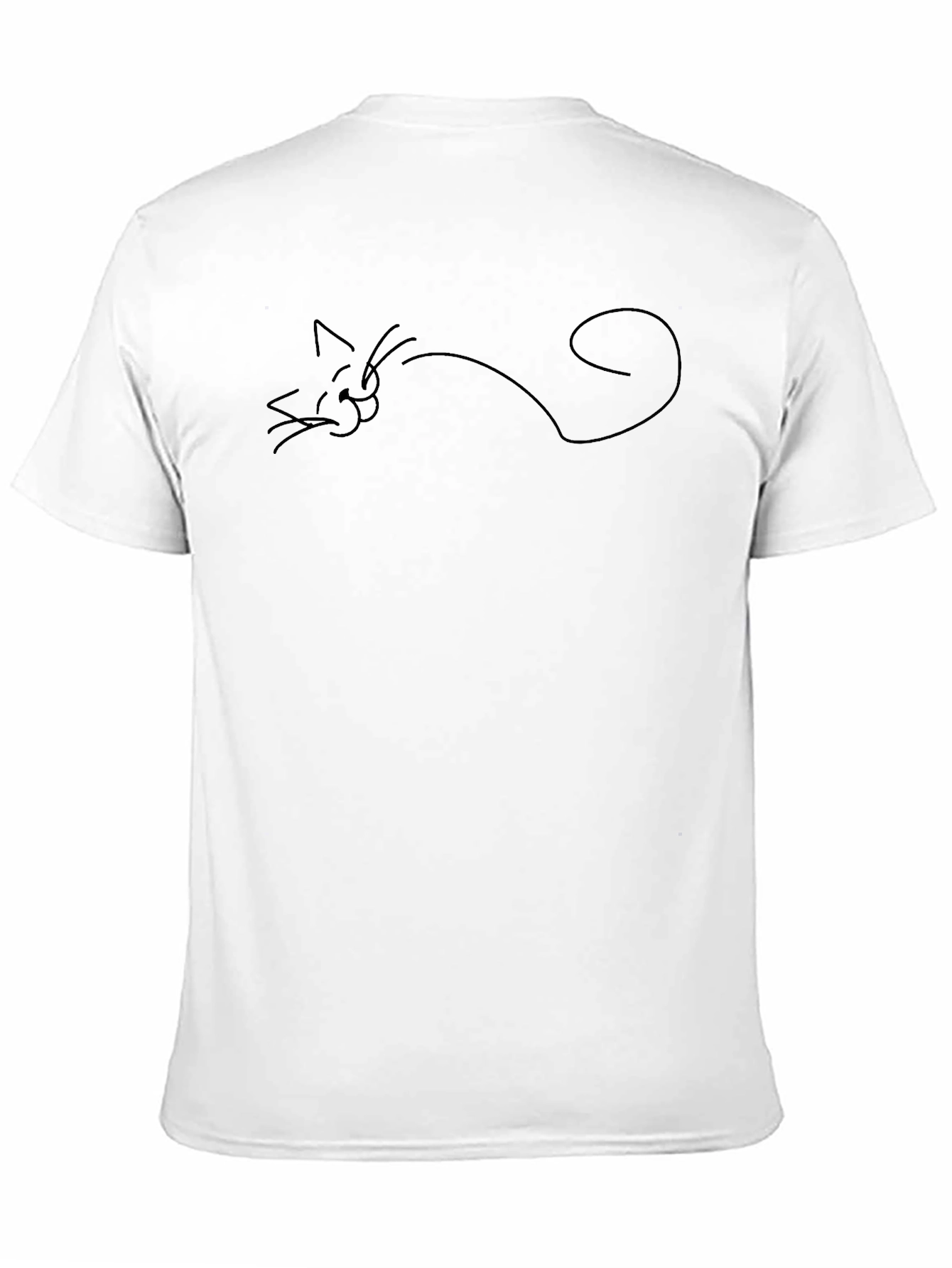 Minimalist Cat T-Shirt - Soft Cotton Blend