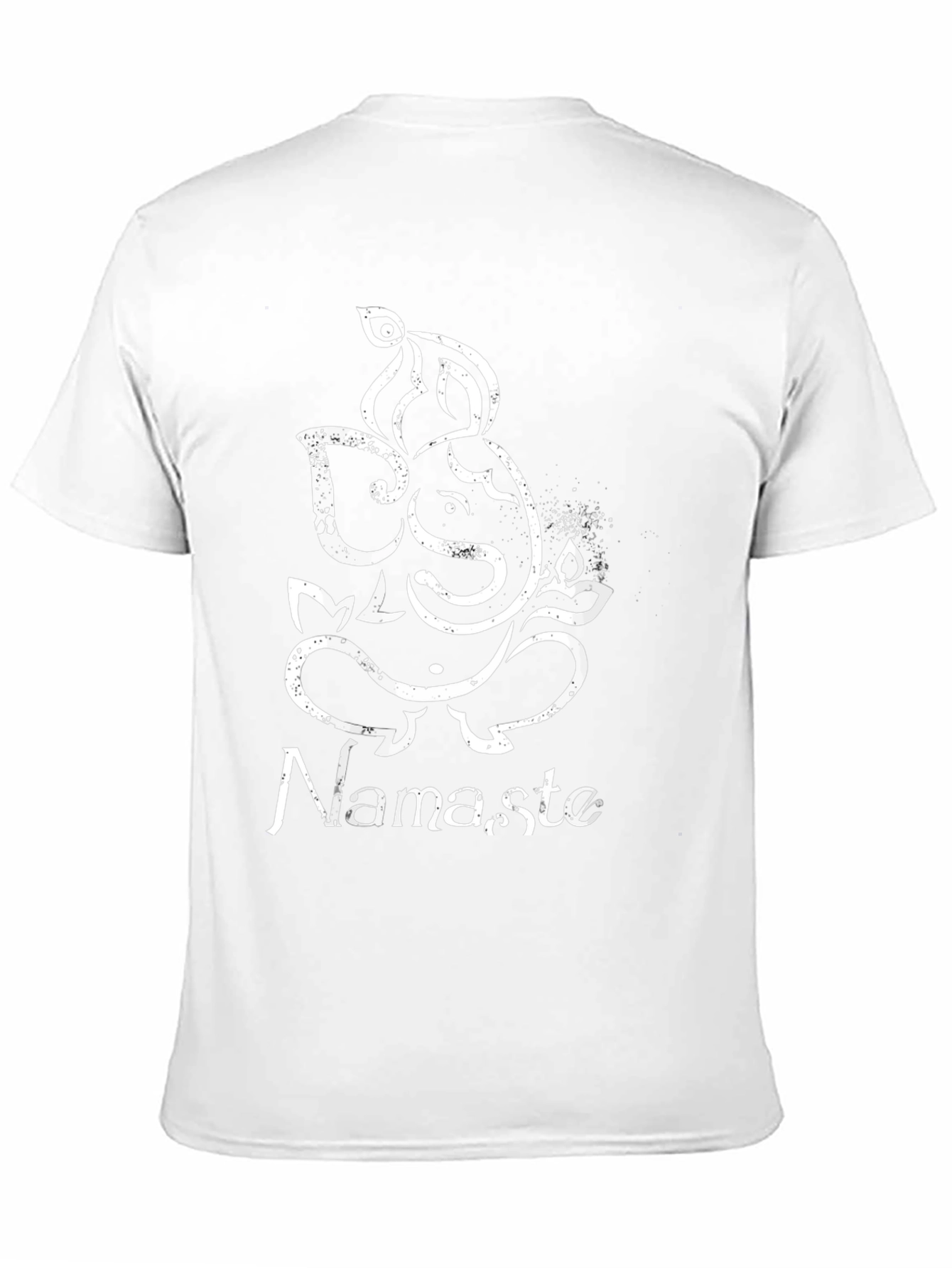 Ganesh Namaste Graphic Tee - Black Cotton T-Shirt