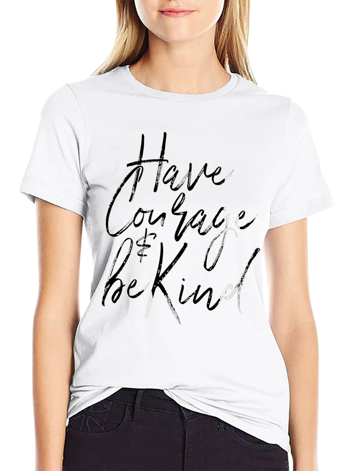 Have Courage Be Kind Black Graphic Tee