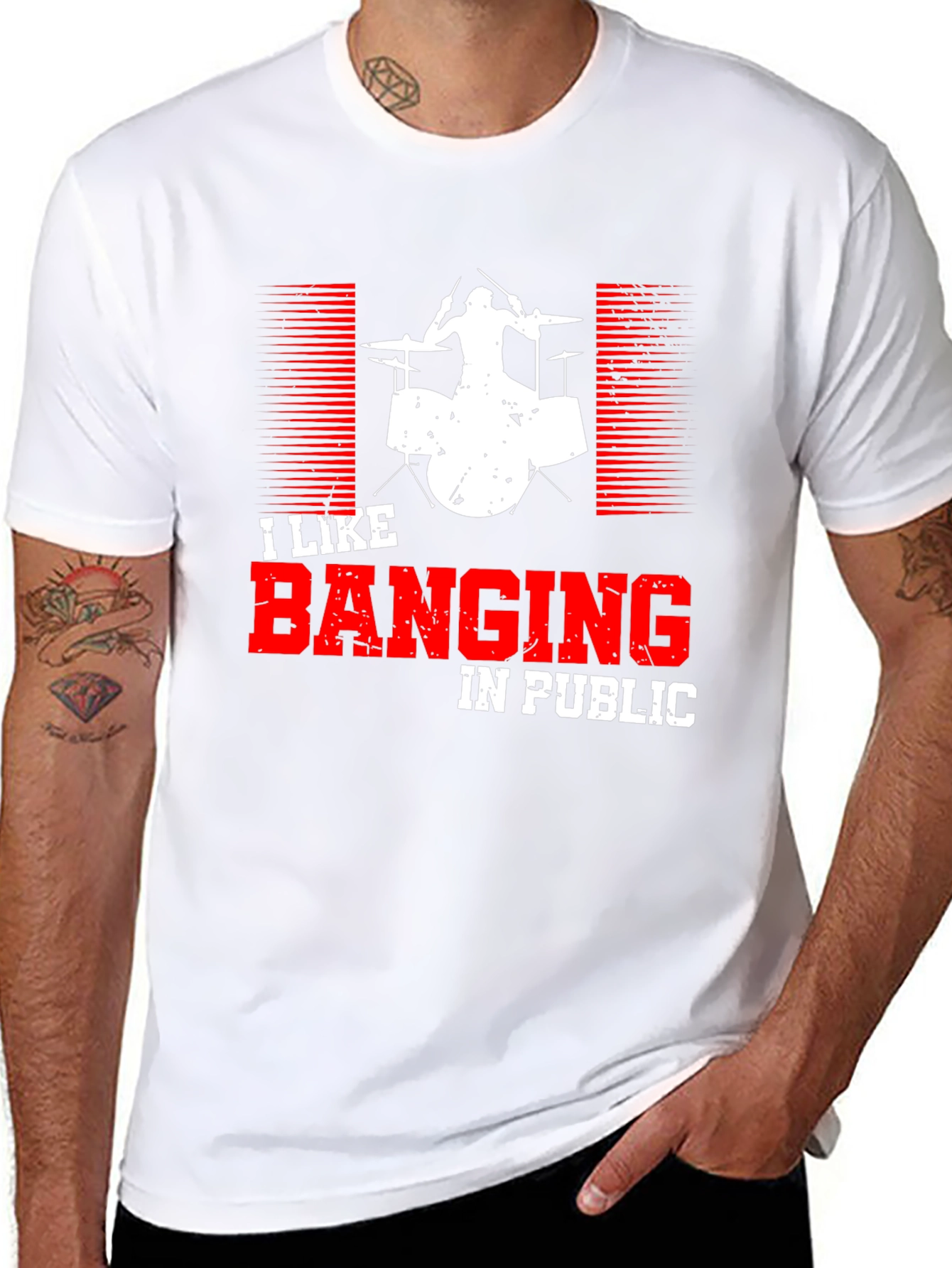 I Like Banging in Public Drummer T-Shirt