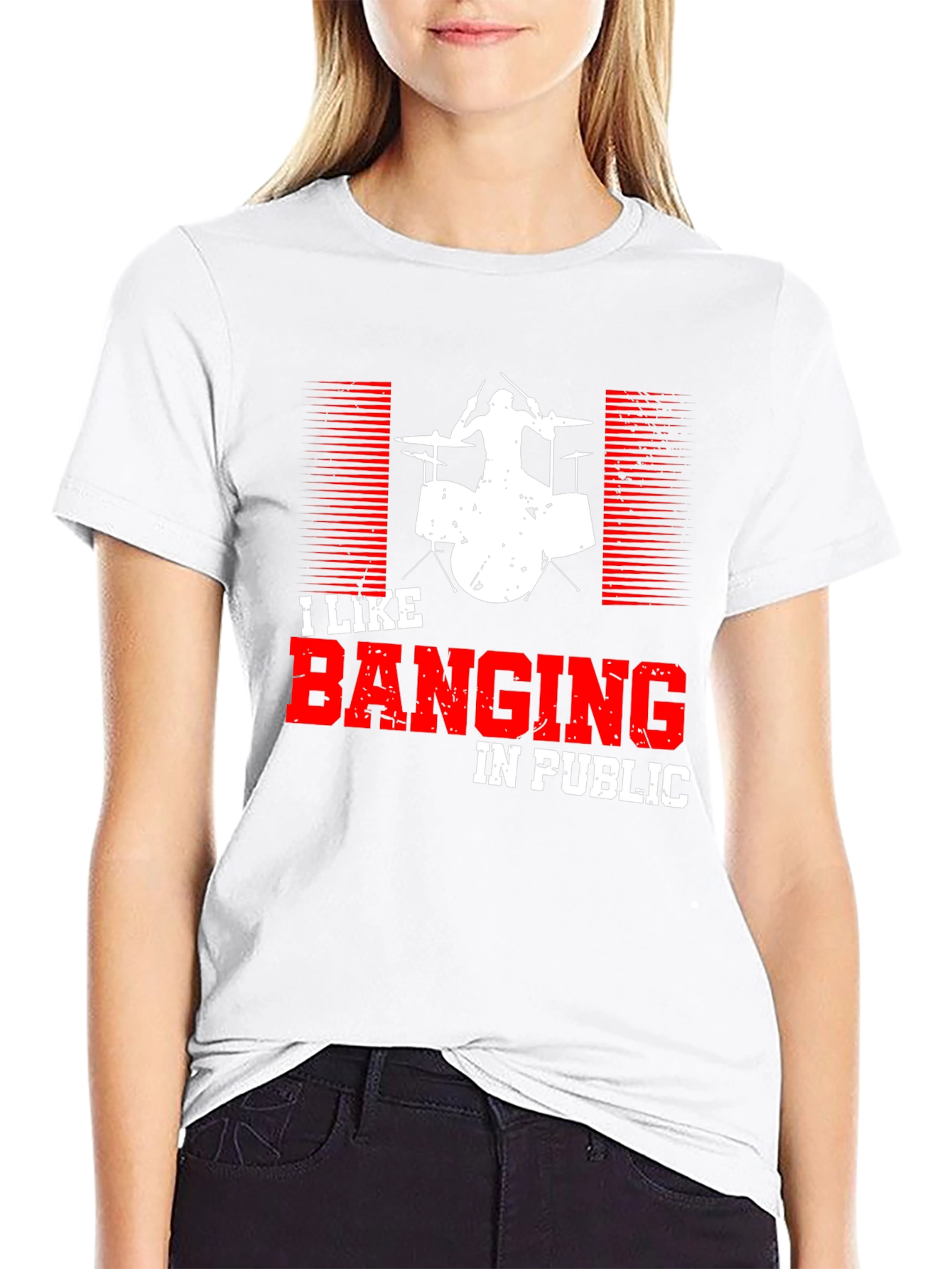 I Like Banging in Public Drummer T-Shirt