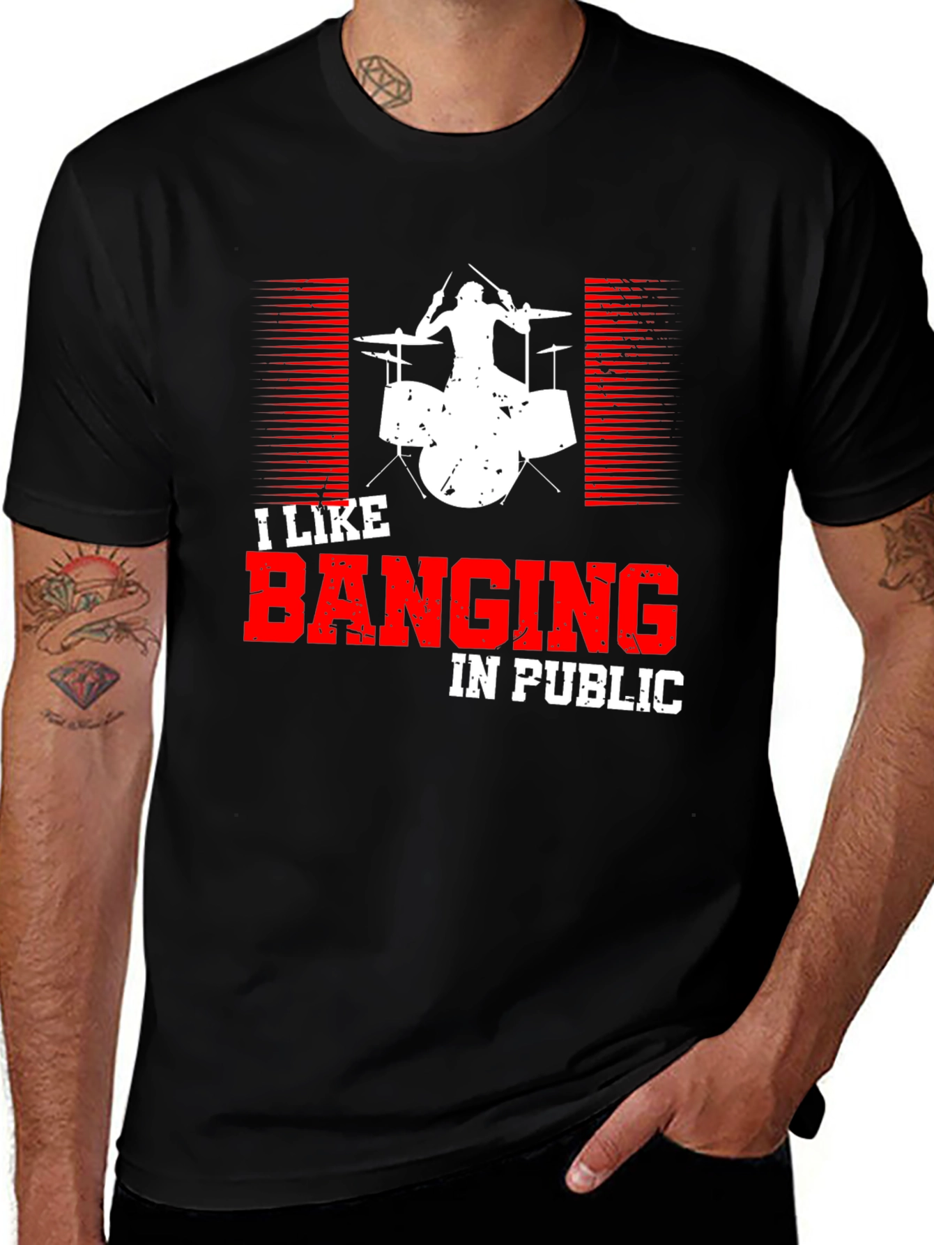 I Like Banging in Public Drummer T-Shirt