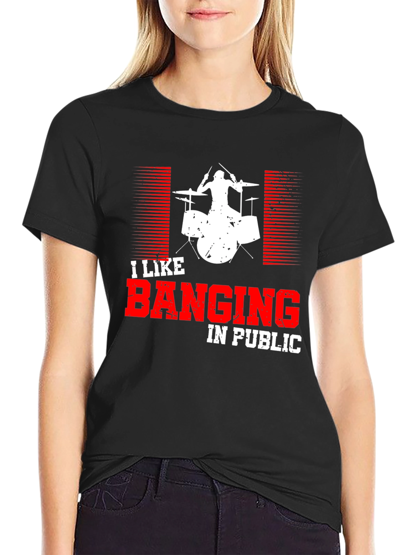 I Like Banging in Public Drummer T-Shirt
