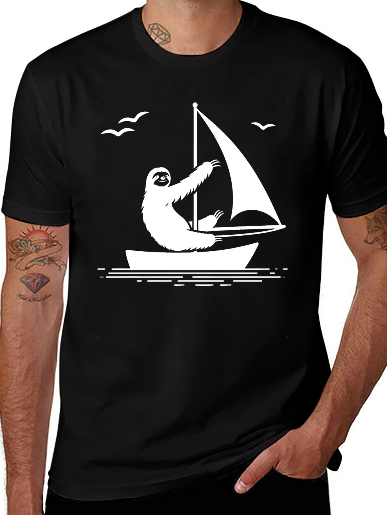 Sloth Sailing T-Shirt - Relaxed & Unique Design