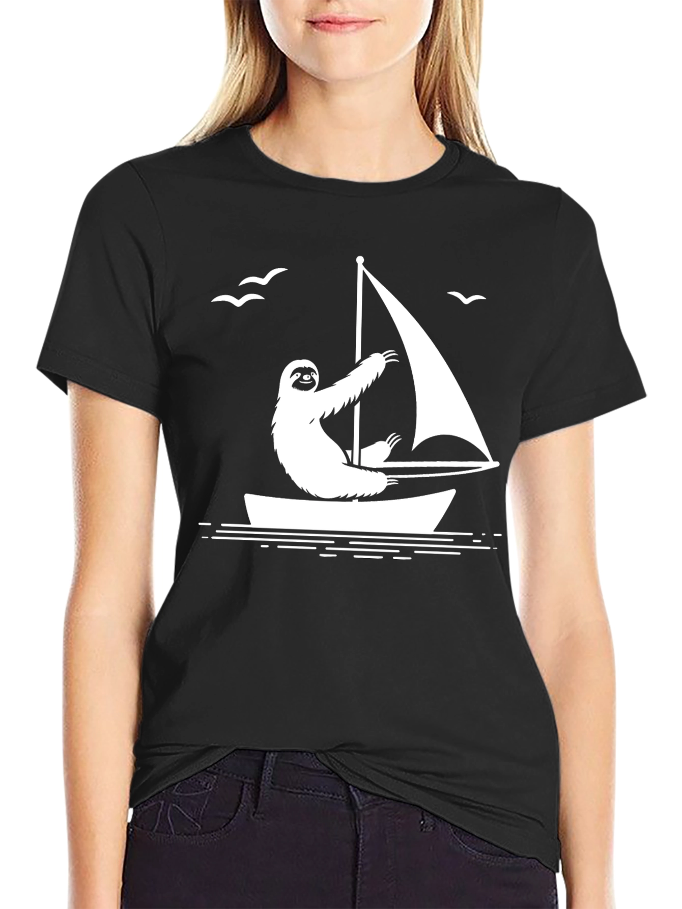 Sloth Sailing T-Shirt - Relaxed & Unique Design