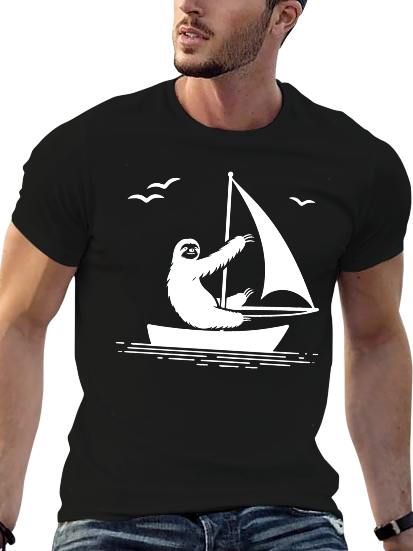 Sloth Sailing T-Shirt - Relaxed & Unique Design