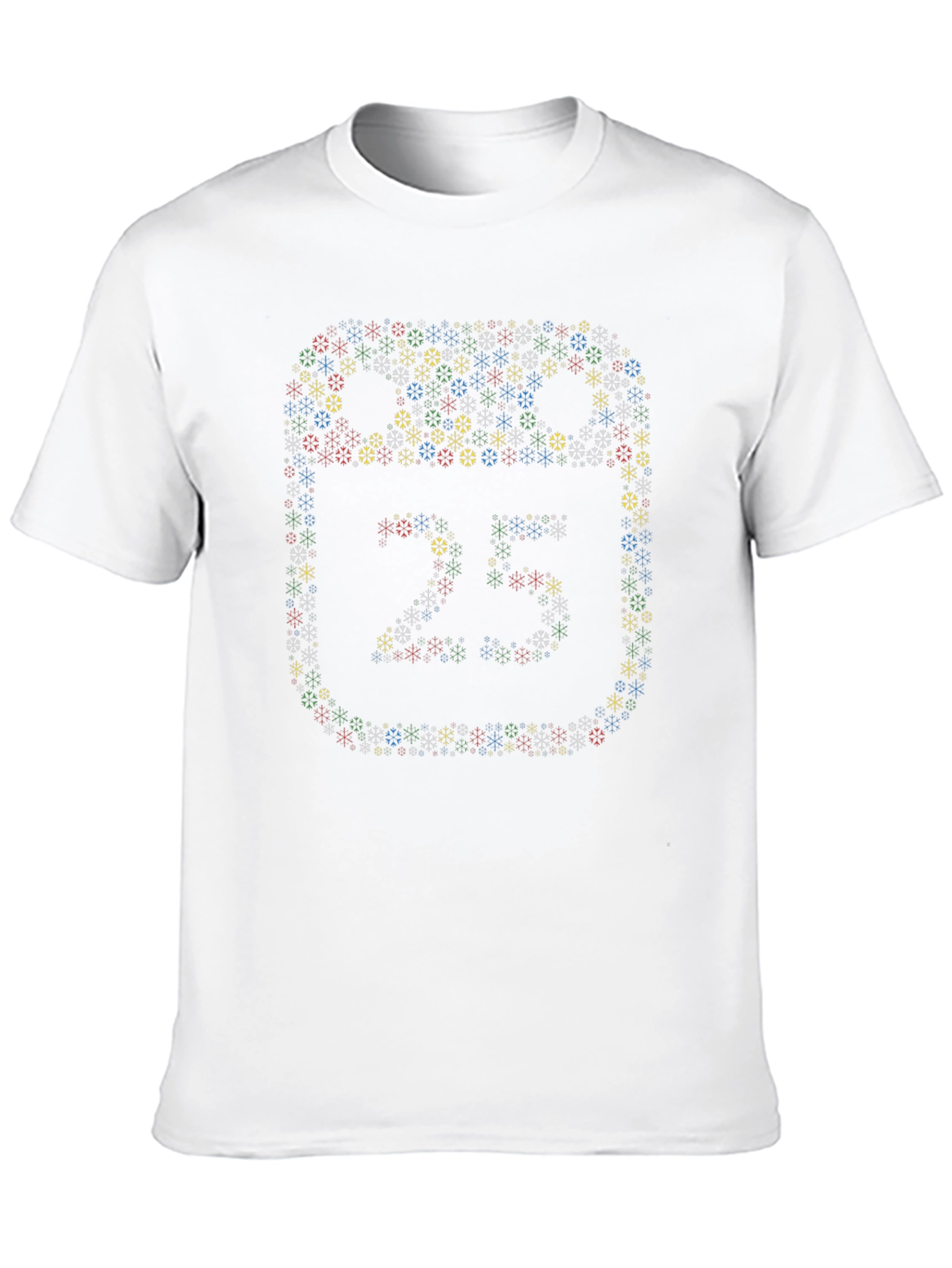 Festive Snowflake Calendar T-Shirt - Christmas Countdown Style