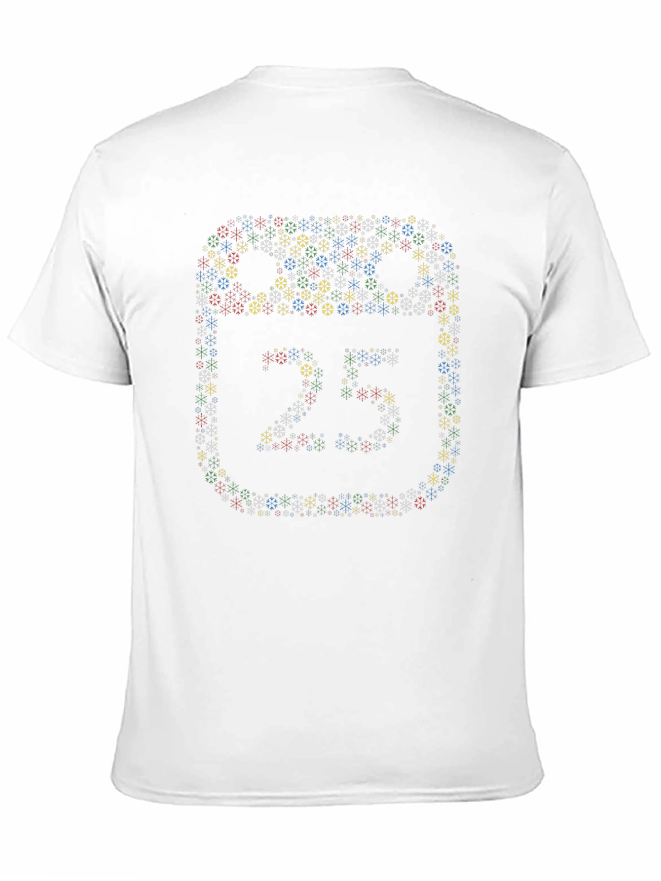 Festive Snowflake Calendar T-Shirt - Christmas Countdown Style