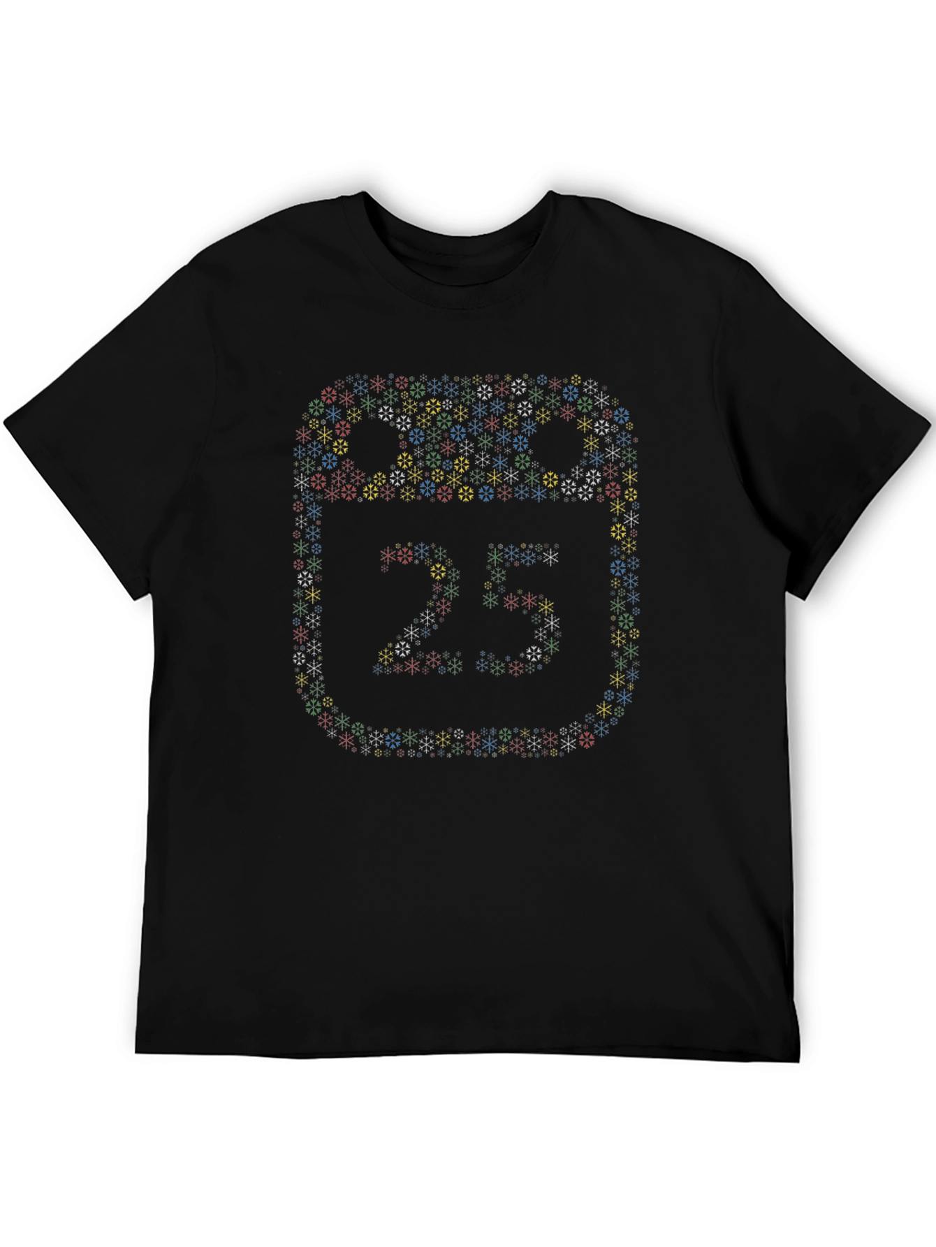 Festive Snowflake Calendar T-Shirt - Christmas Countdown Style