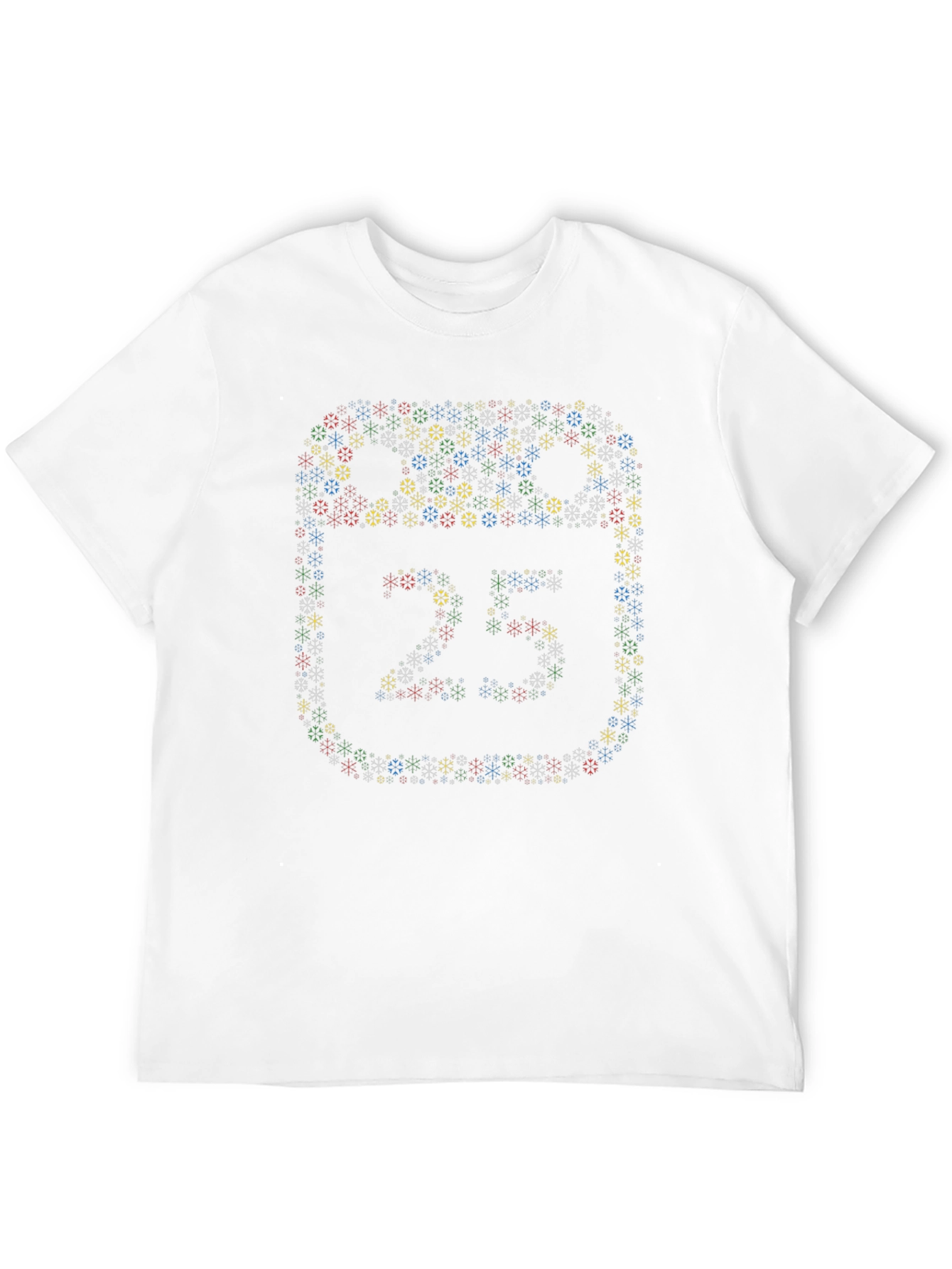 Festive Snowflake Calendar T-Shirt - Christmas Countdown Style