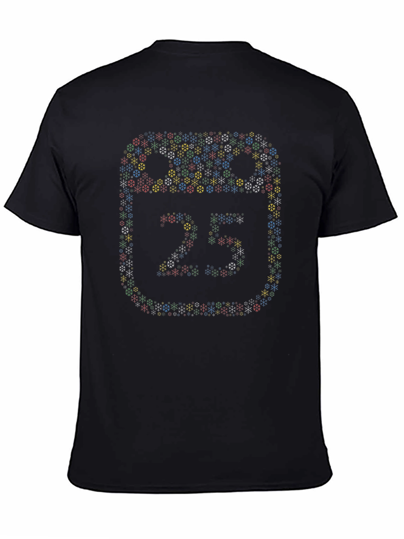 Festive Snowflake Calendar T-Shirt - Christmas Countdown Style