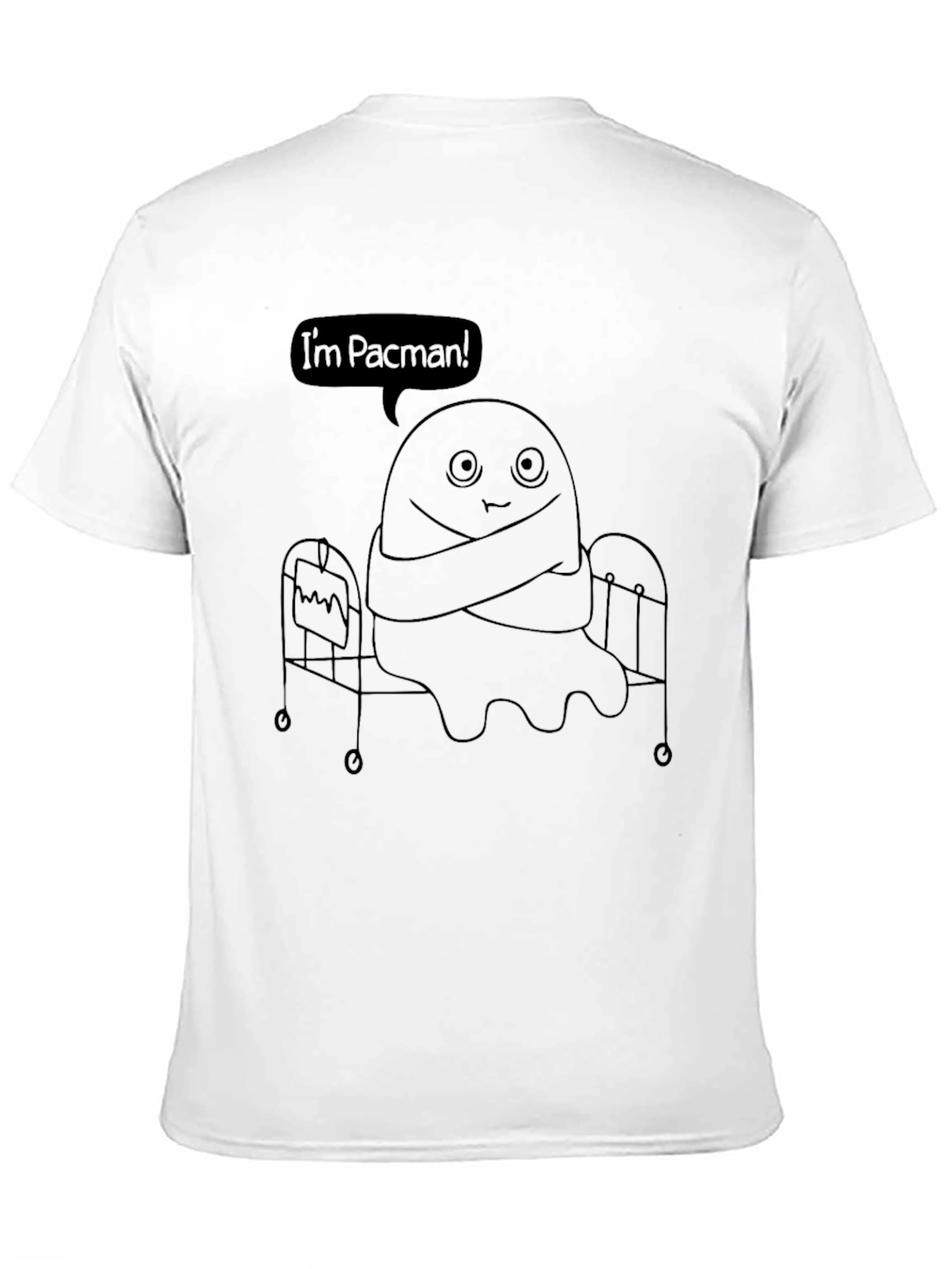 Funny Im Pacman Graphic Black T-Shirt