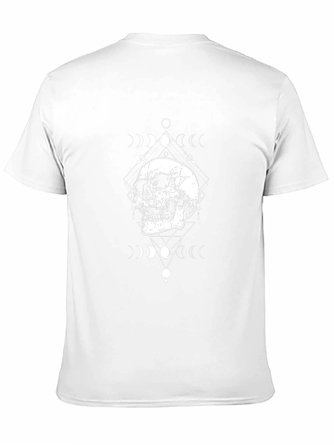 Skull & Moon Phases Graphic Black T-Shirt