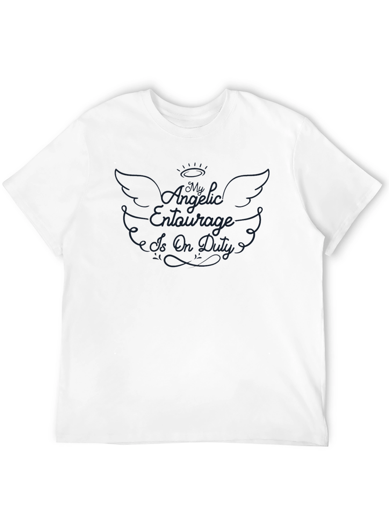 Angelic Entourage Is On Duty Graphic T-Shirt
