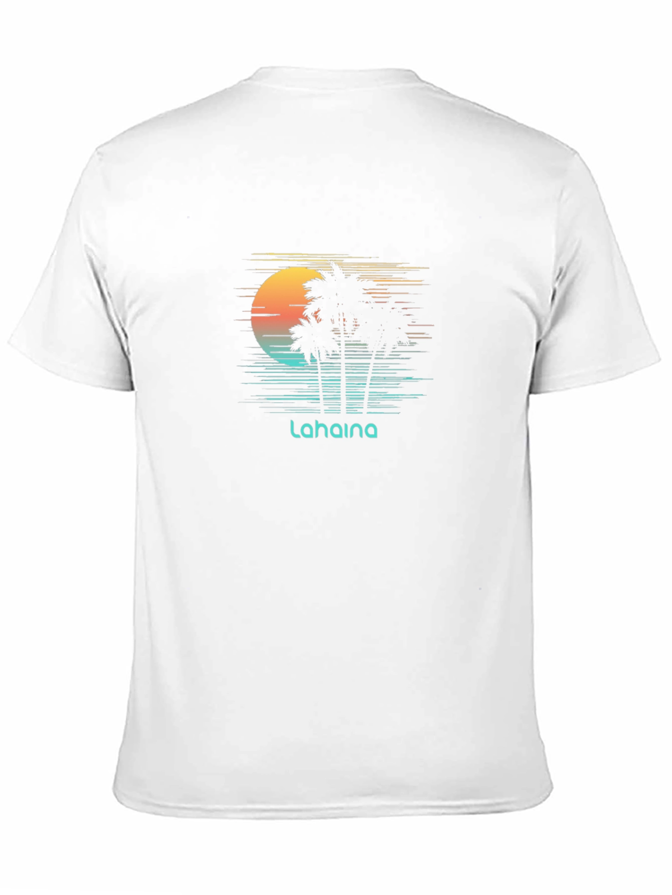 Lahaina Sunset T-Shirt - Tropical Palm Tree Design