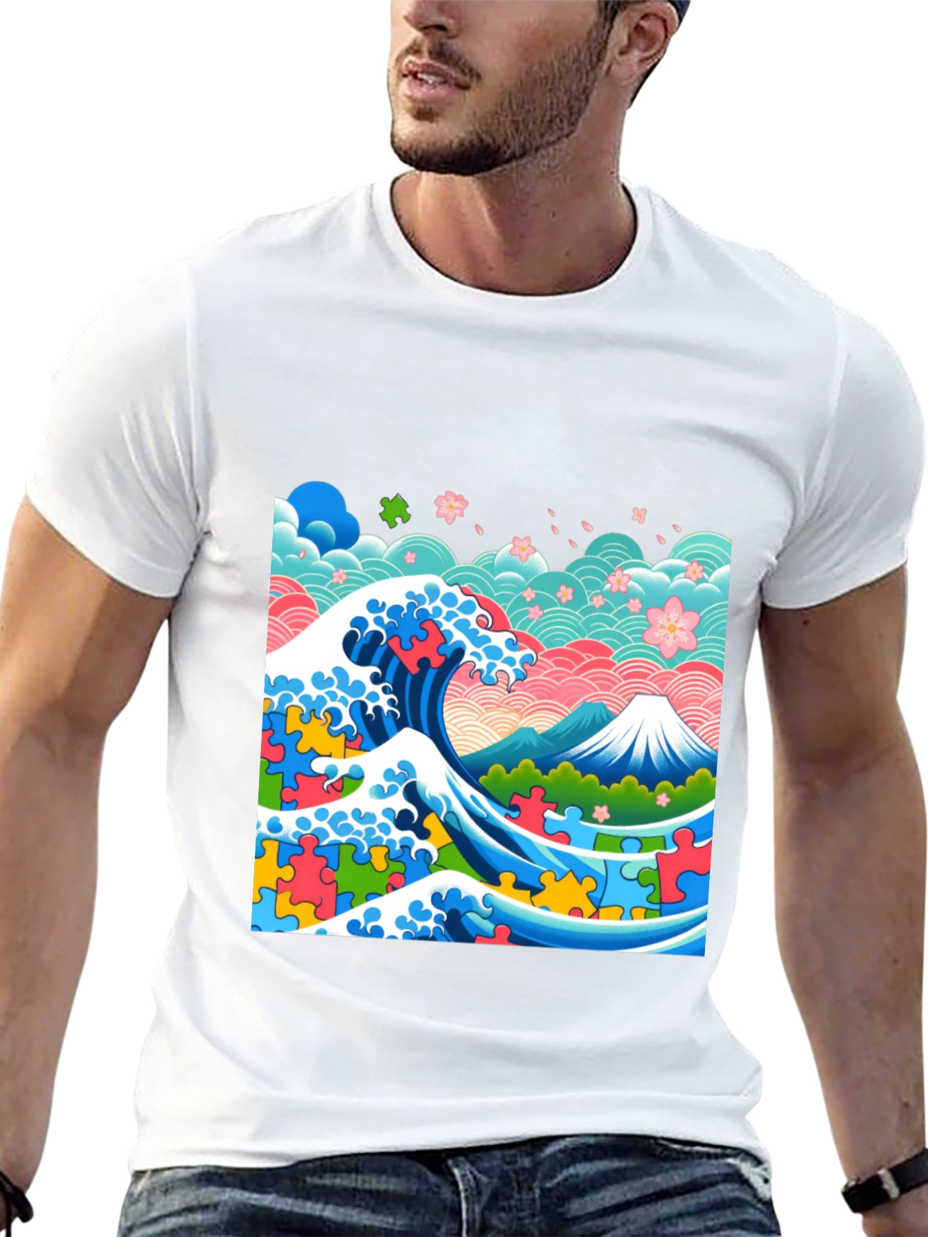Artistic Wave Puzzle T-Shirt