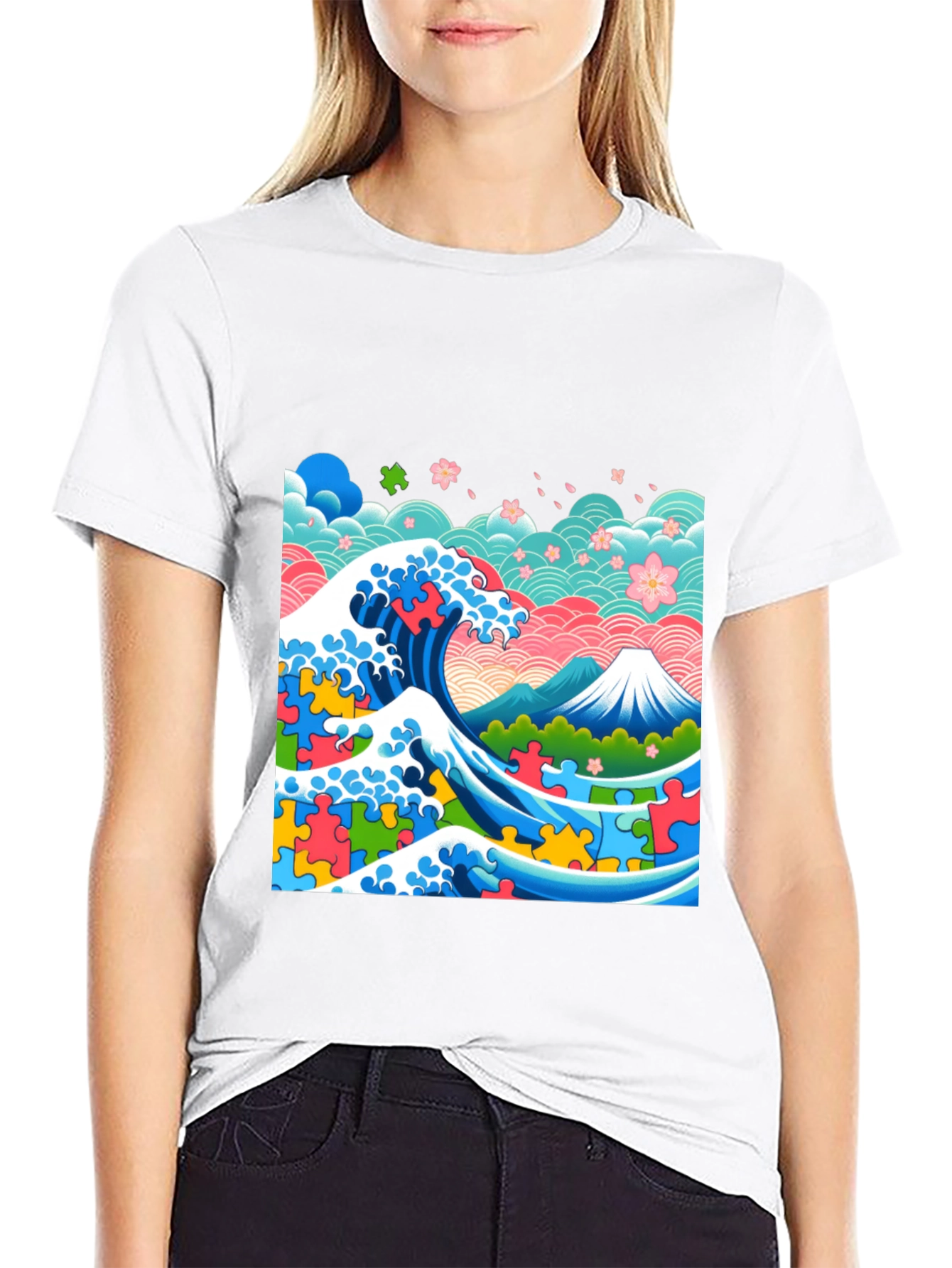 Artistic Wave Puzzle T-Shirt