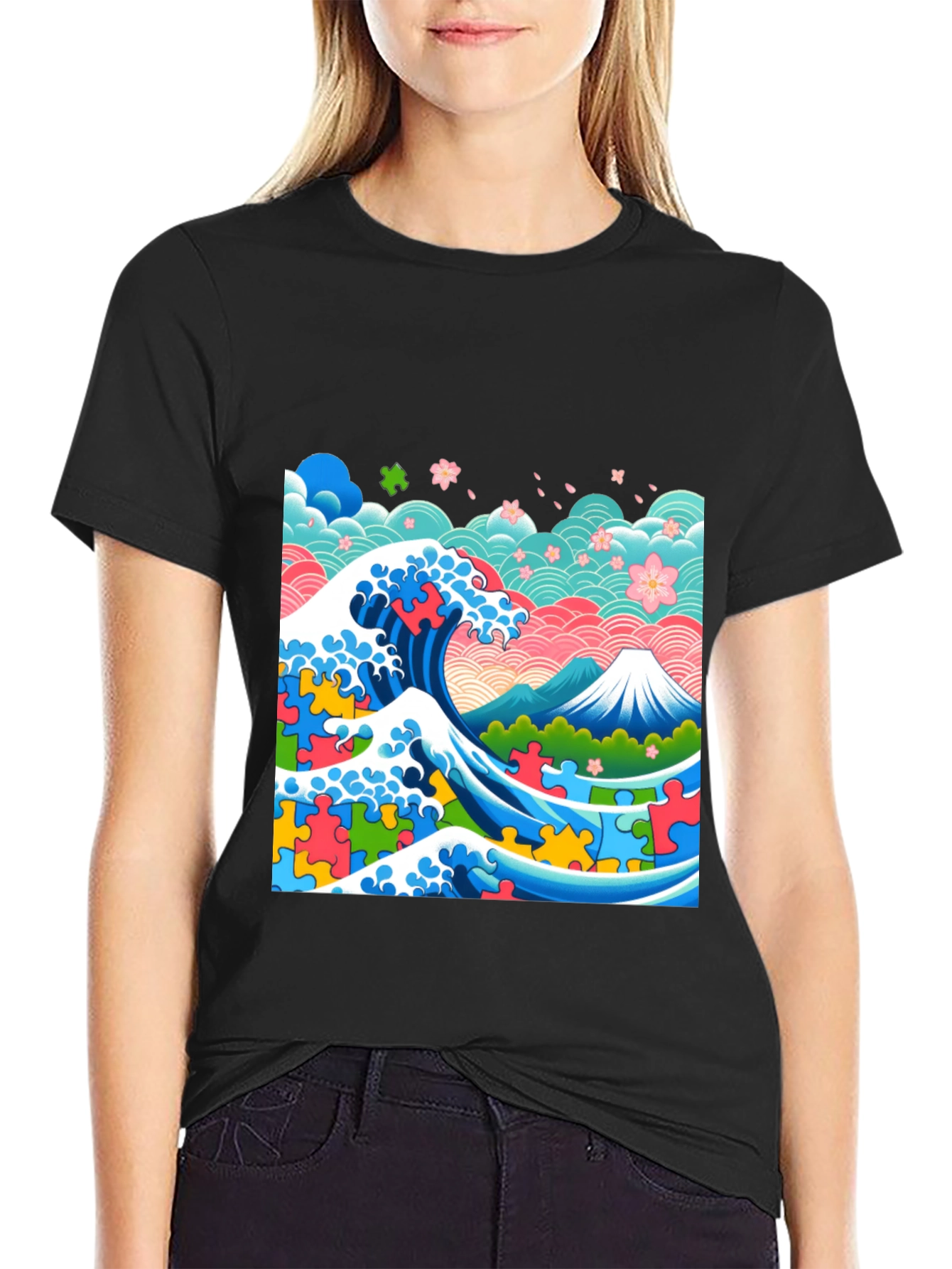 Artistic Wave Puzzle T-Shirt