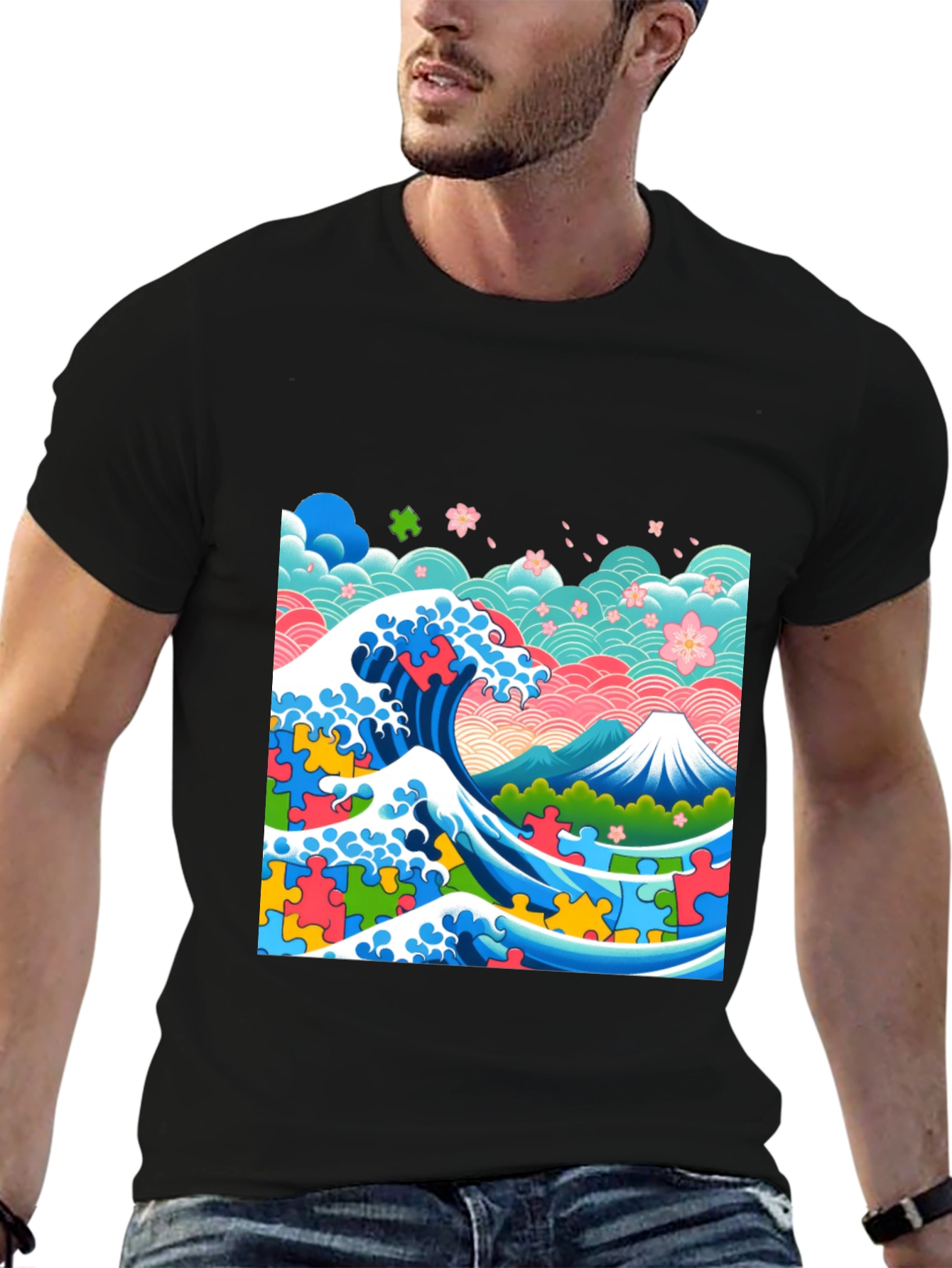 Artistic Wave Puzzle T-Shirt