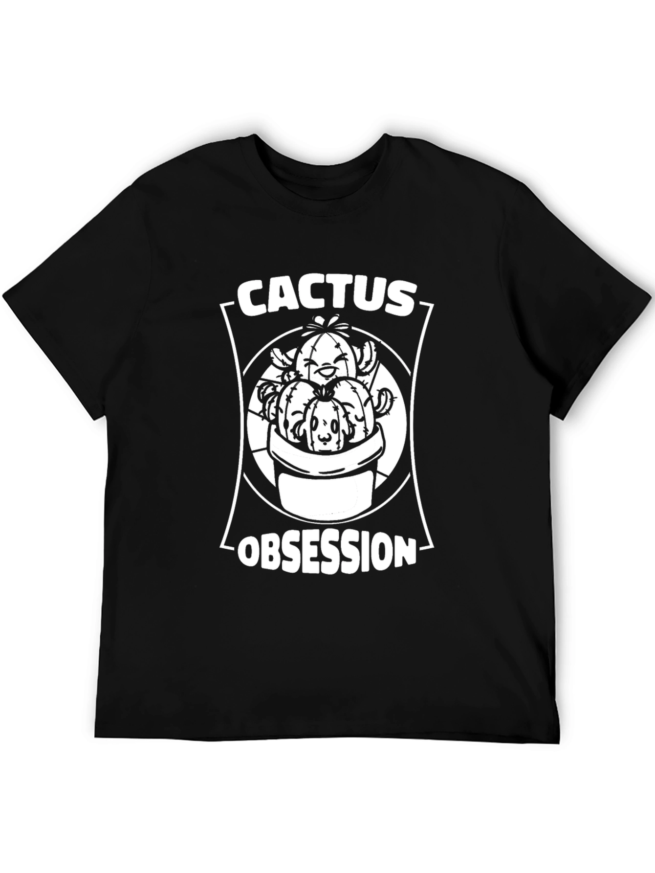 Cactus Obsession Graphic T-Shirt - Unique Plant Lover Tee