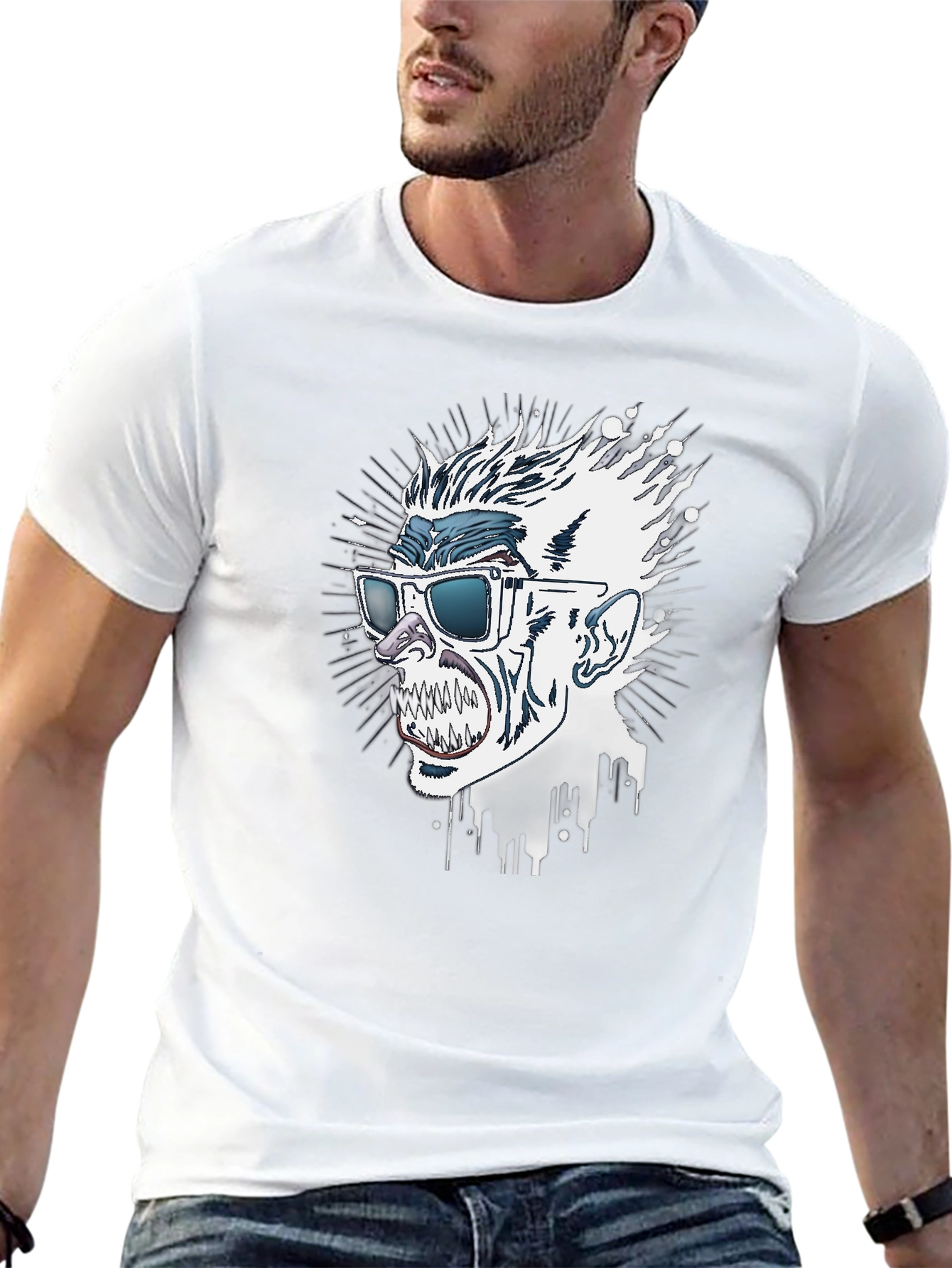 Cool Monster Graphic Print Tee