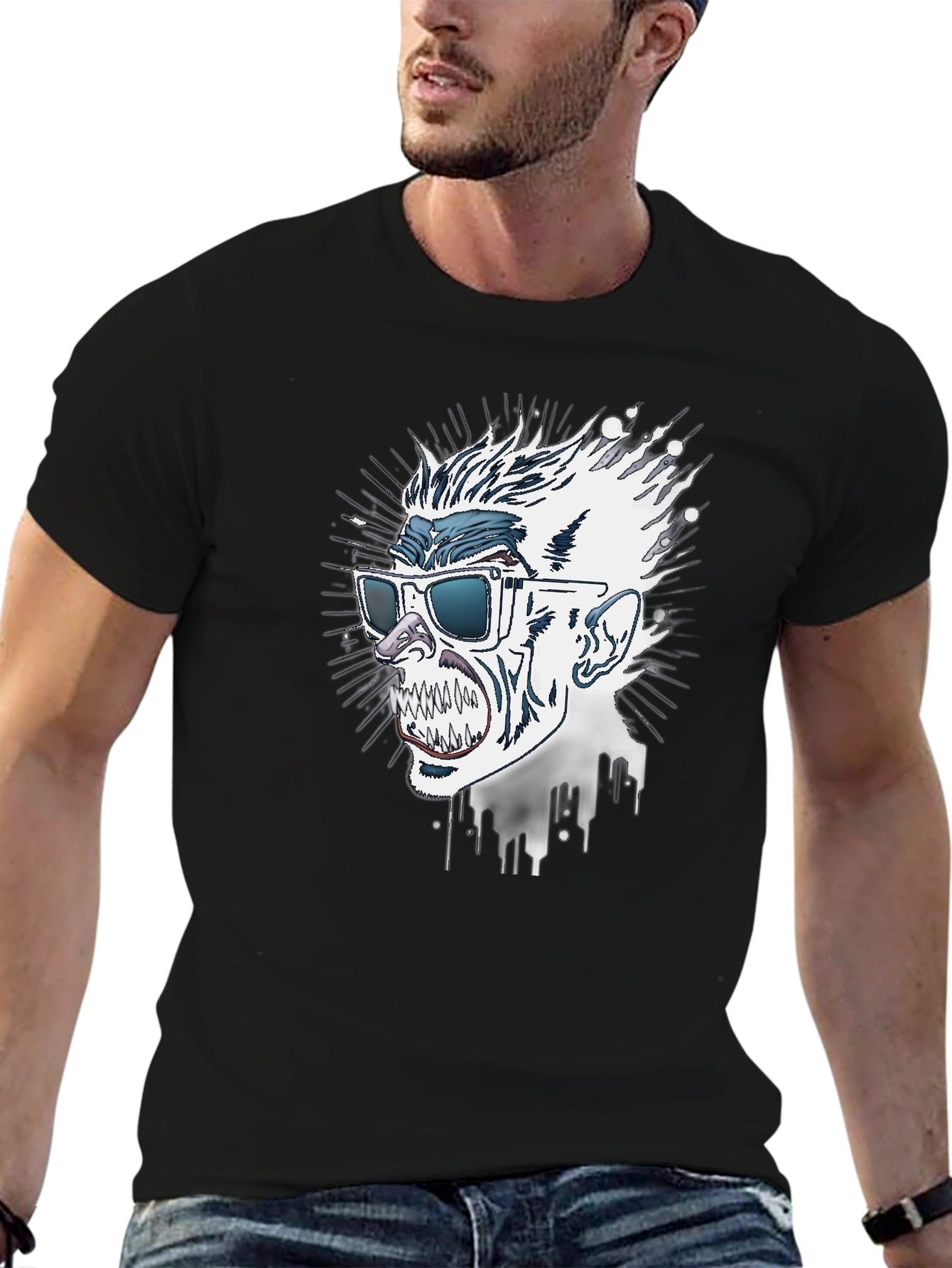 Cool Monster Graphic Print Tee