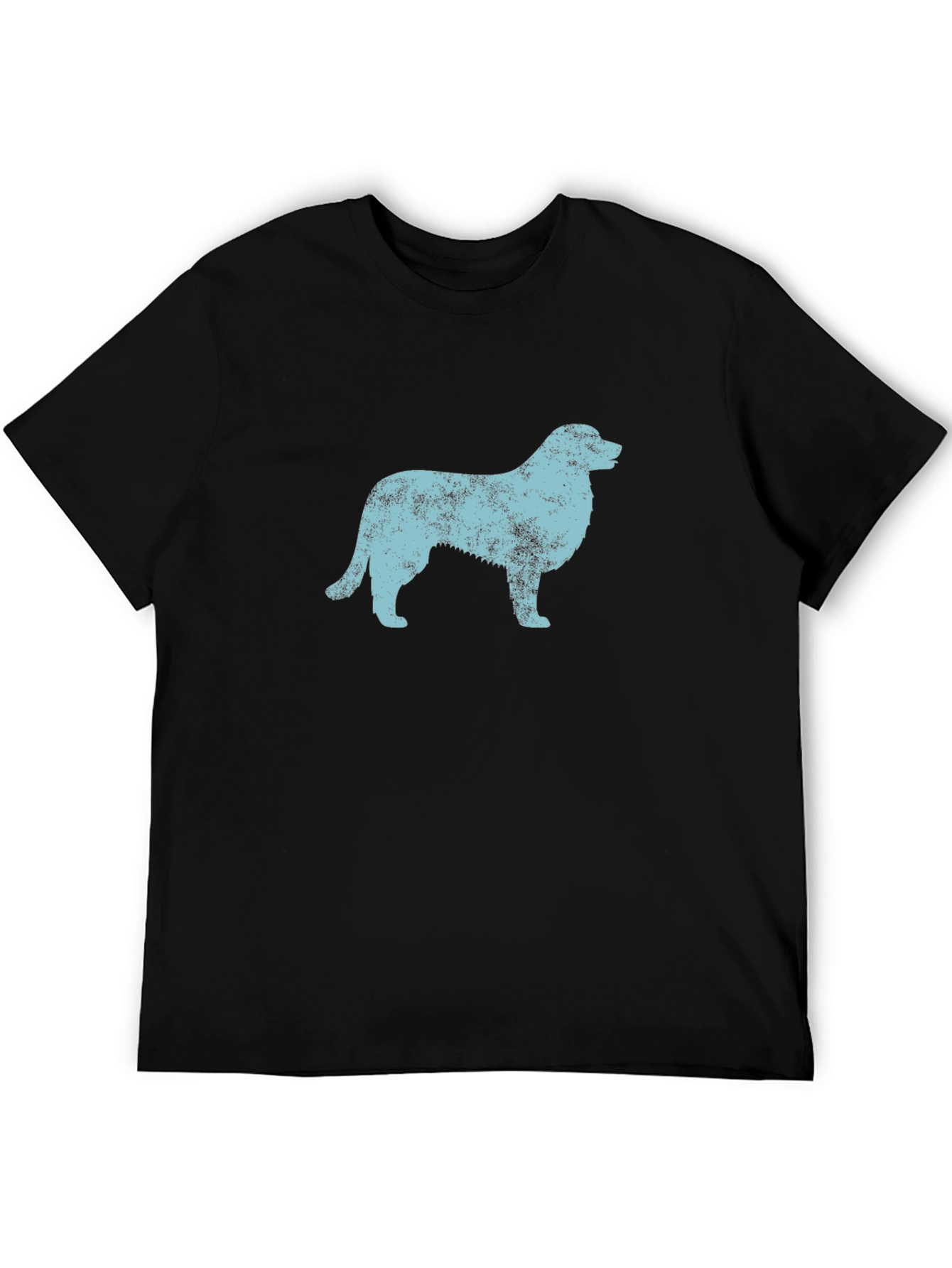 Dog Silhouette Graphic Black T-Shirt