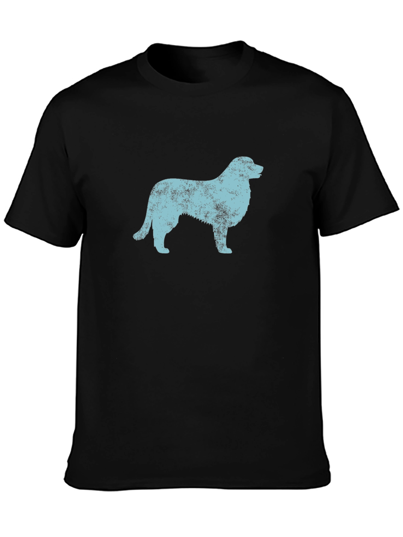 Dog Silhouette Graphic Black T-Shirt