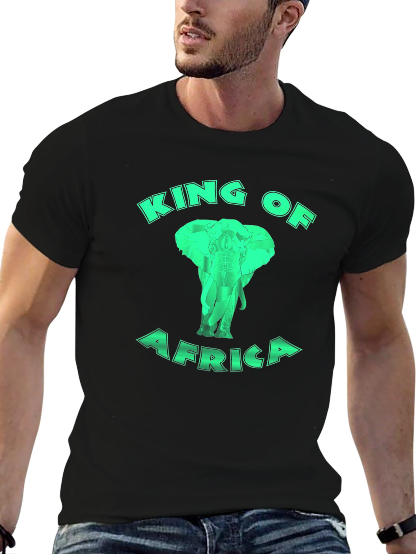 King of Africa Elephant Graphic T-Shirt