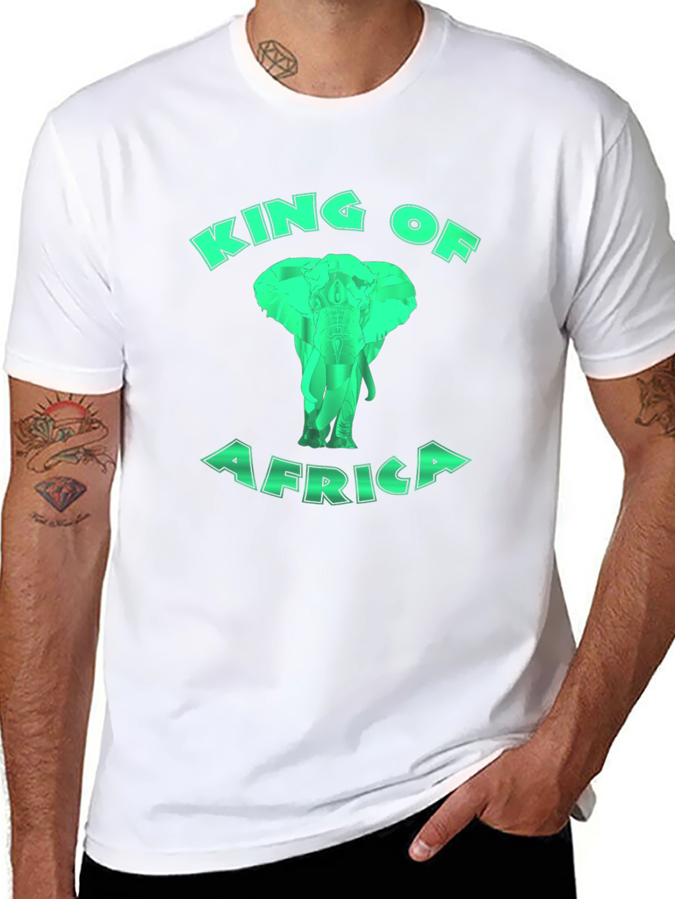 King of Africa Elephant Graphic T-Shirt