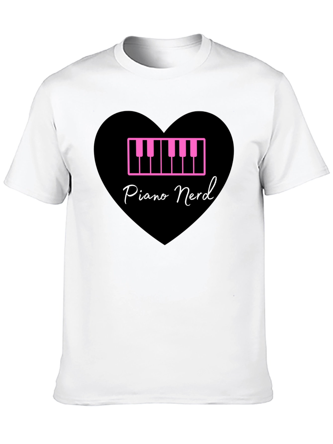 Piano Nerd T-Shirt - Musical Heart Tee