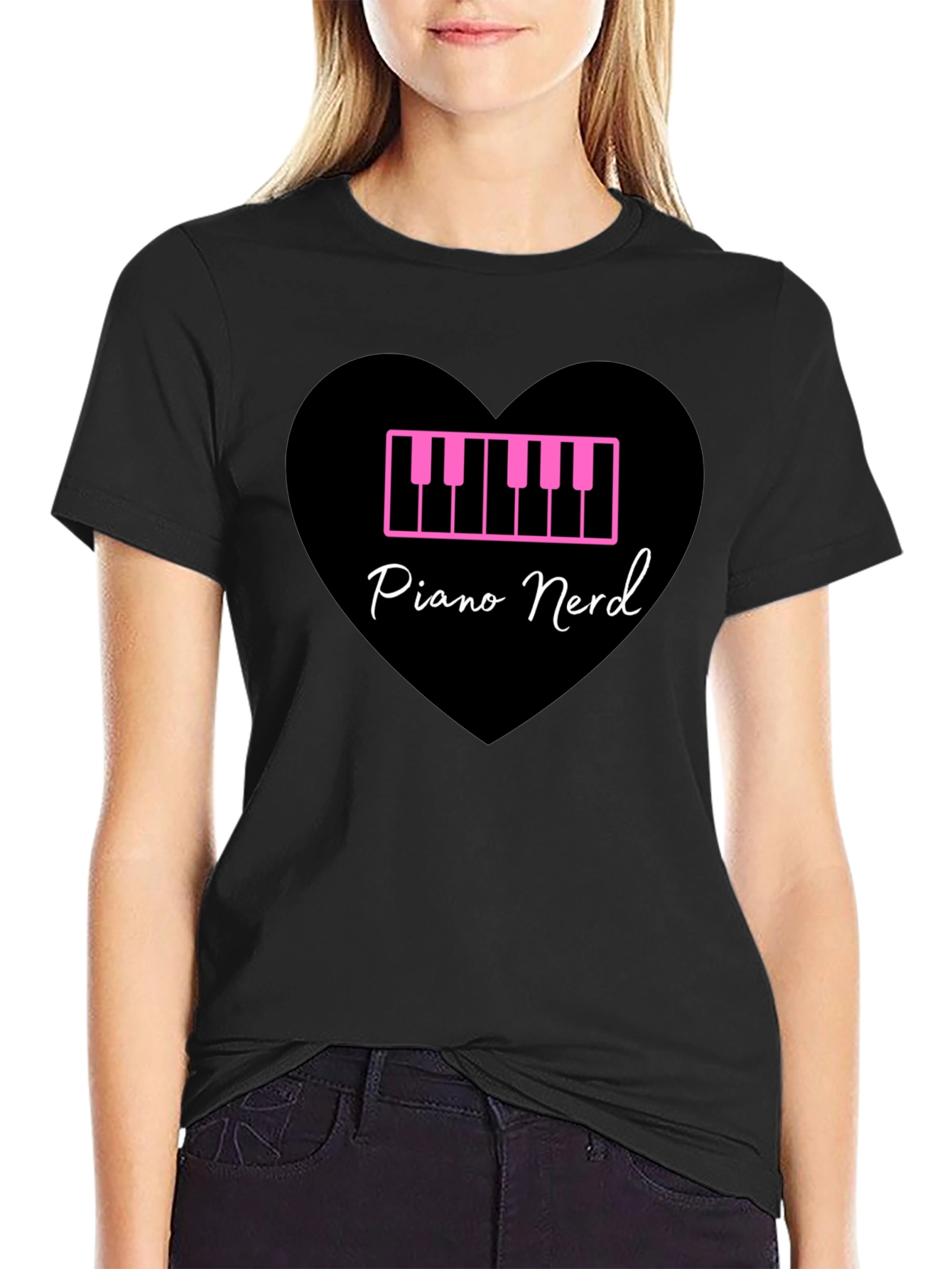 Piano Nerd T-Shirt - Musical Heart Tee