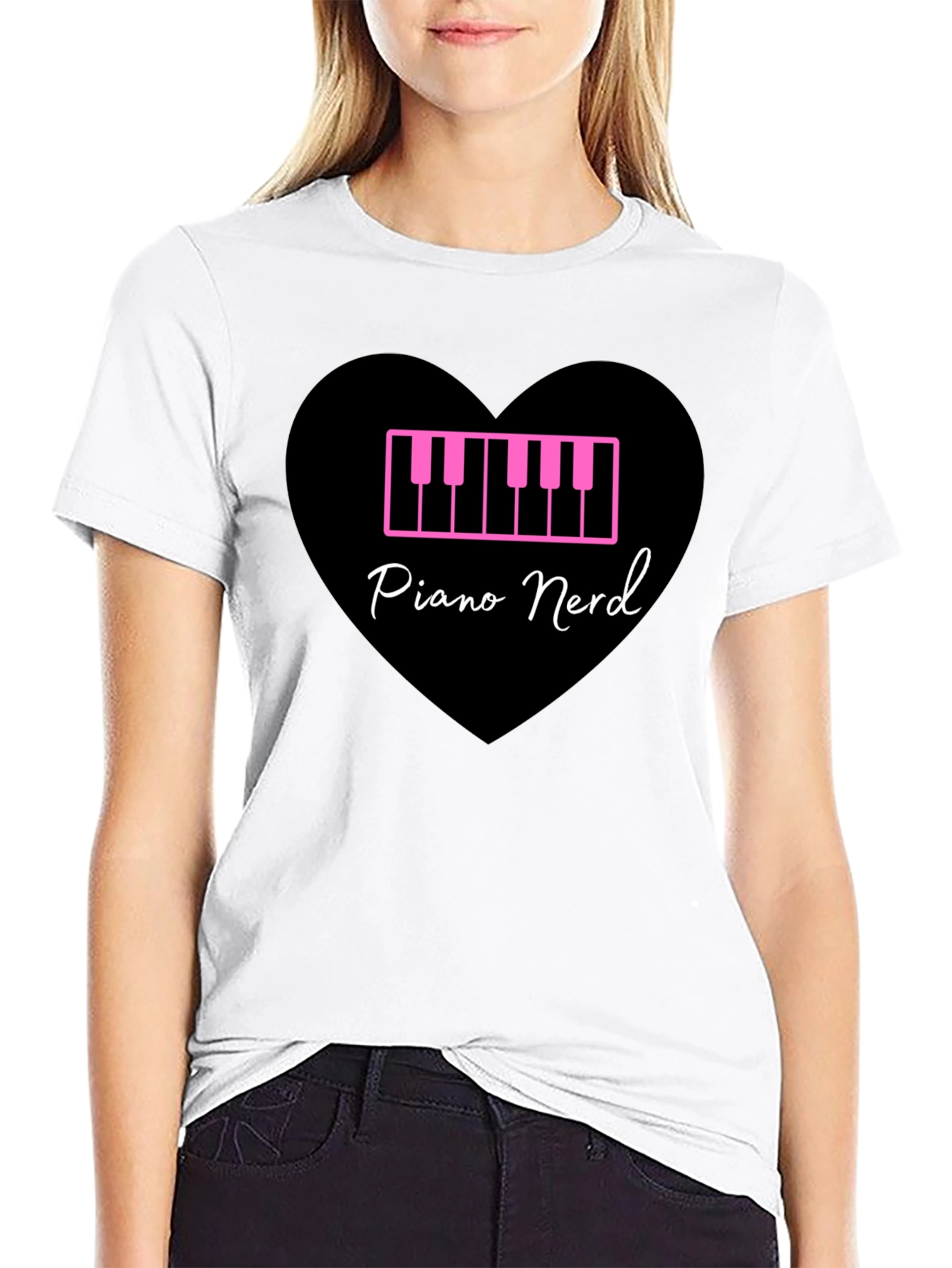 Piano Nerd T-Shirt - Musical Heart Tee