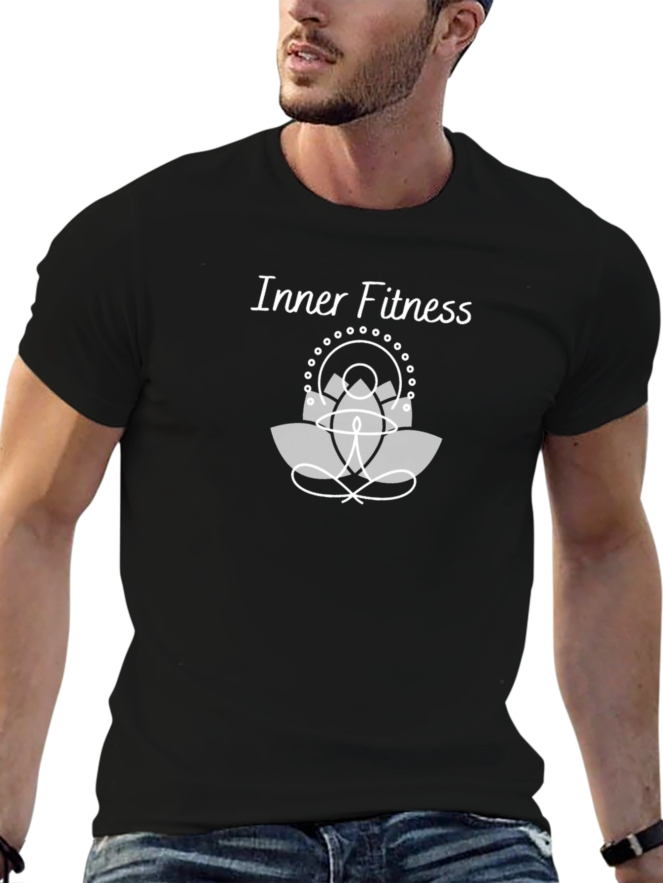 Inner Fitness Graphic Tee - Yoga Lotus Design