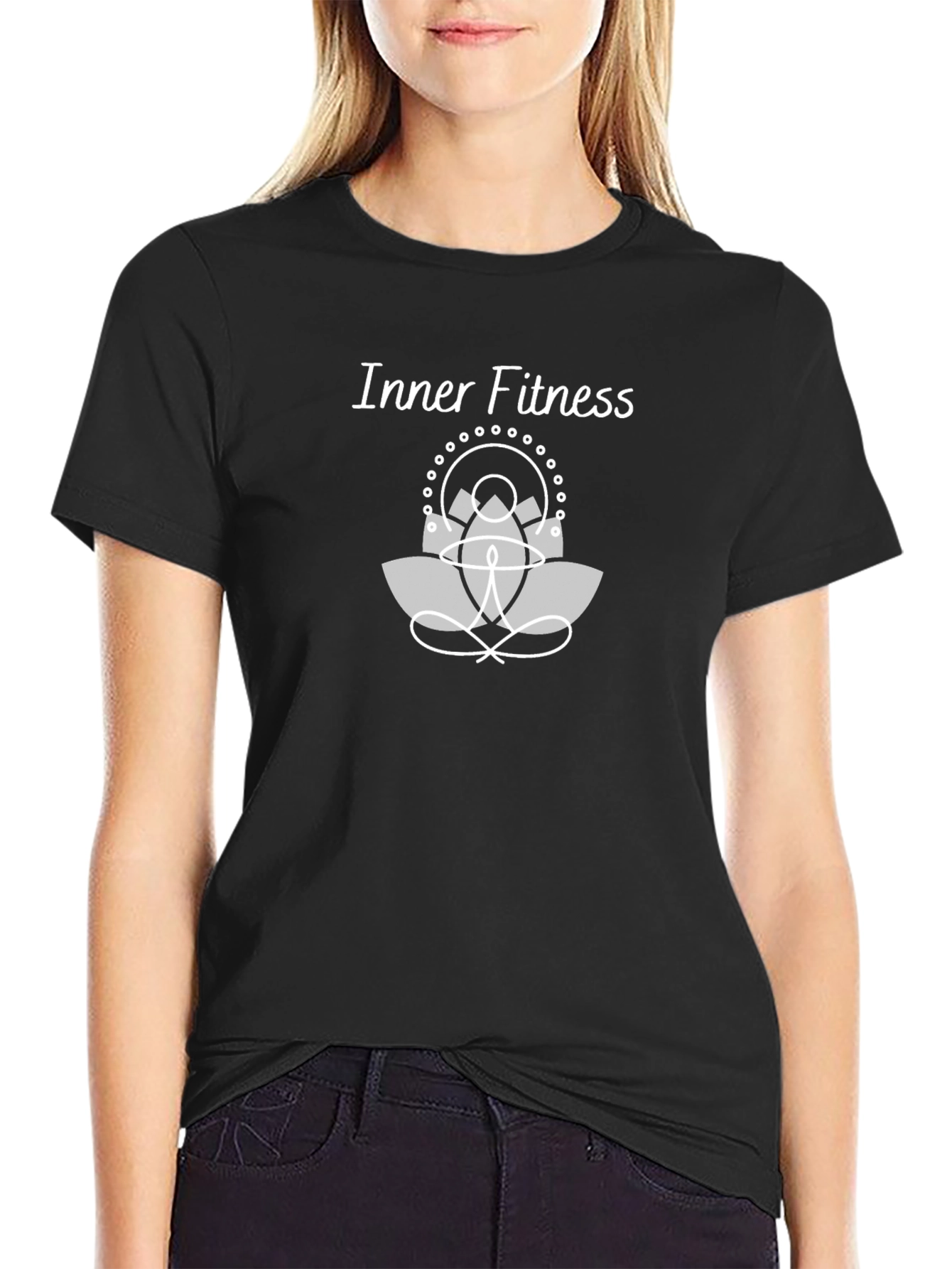 Inner Fitness Graphic Tee - Yoga Lotus Design