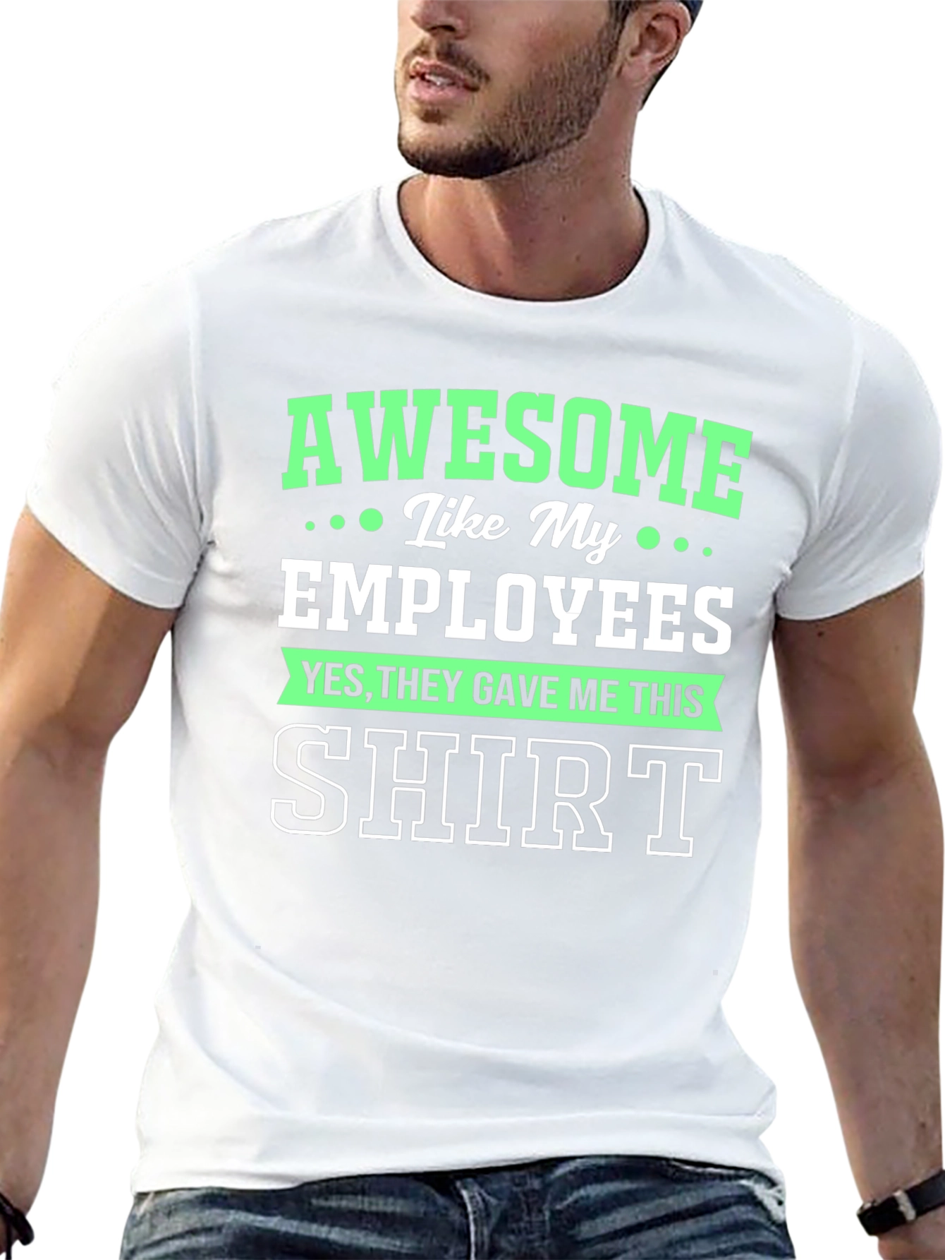 Awesome Like My Employees Black Graphic T-Shirt