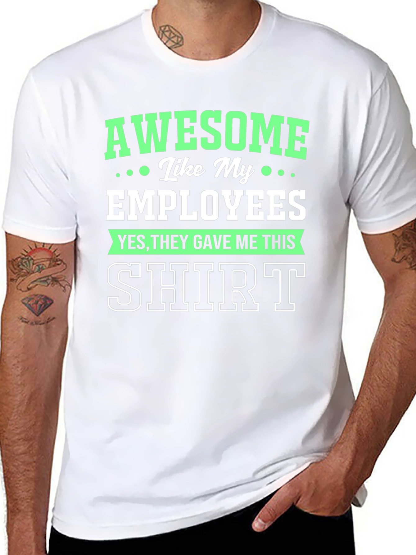 Awesome Like My Employees Black Graphic T-Shirt