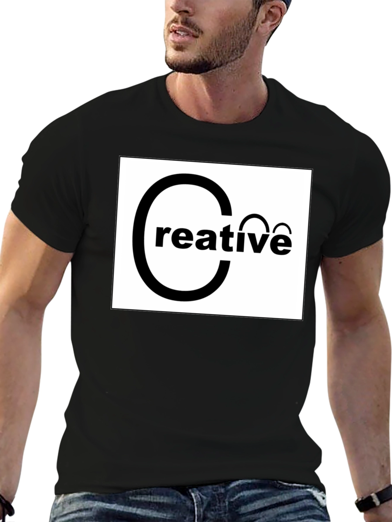 Creative Graphic Black T-Shirt