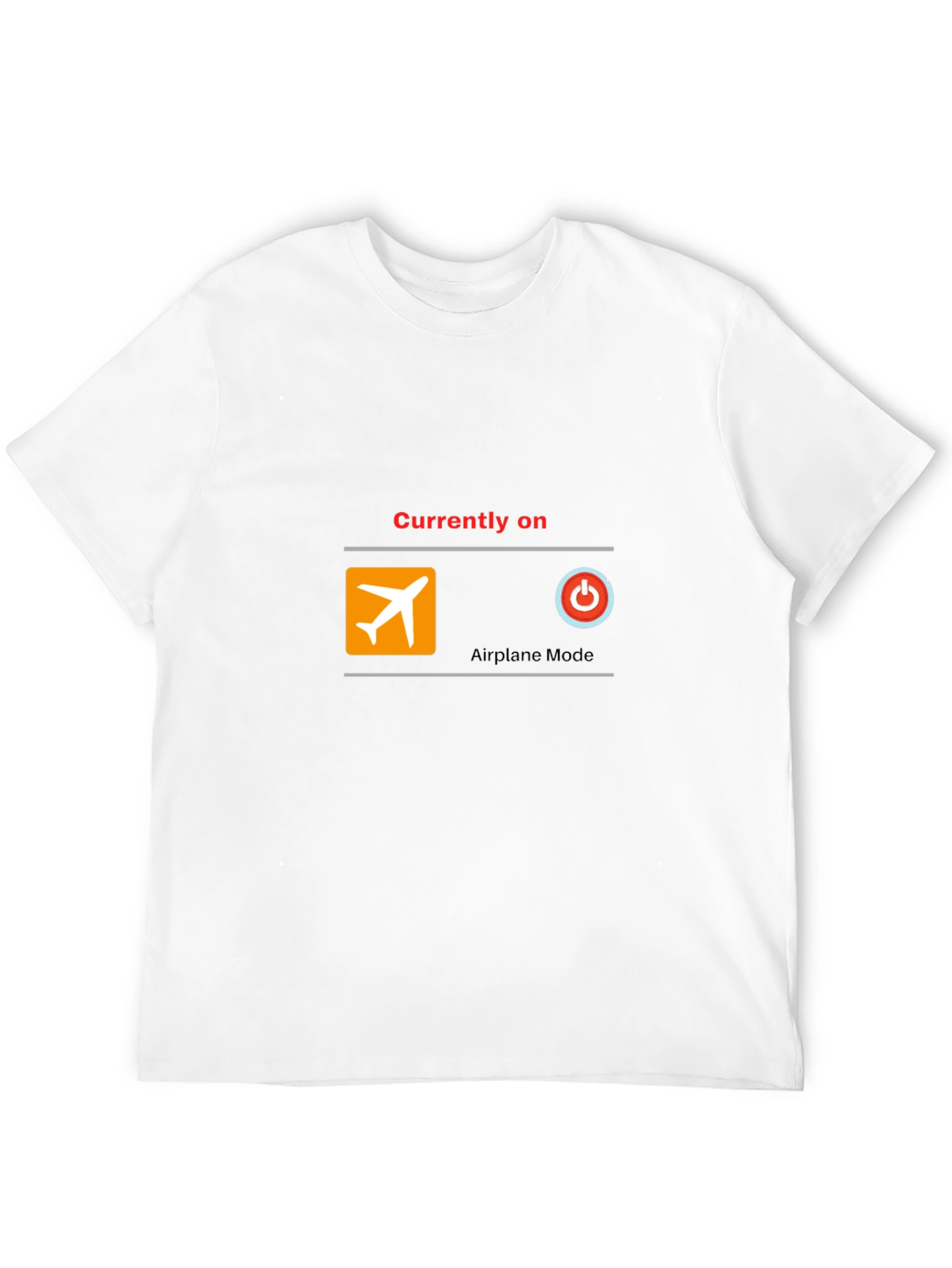 Airplane Mode On T-Shirt - Black Cotton Blend