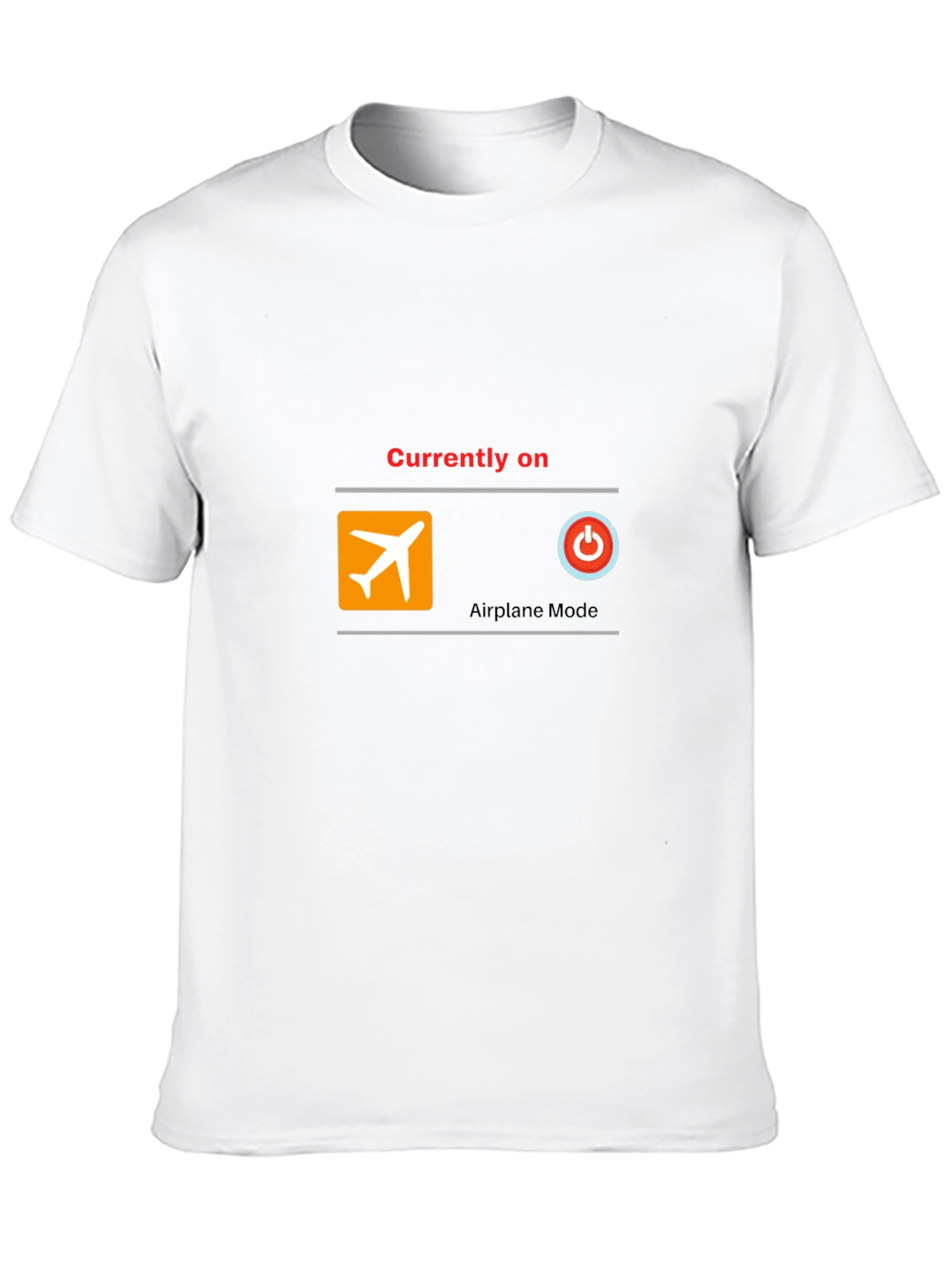 Airplane Mode On T-Shirt - Black Cotton Blend