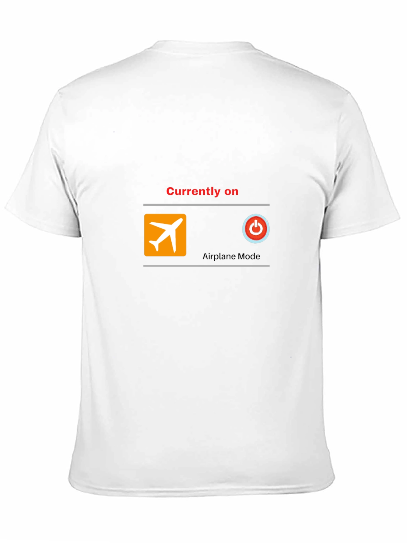 Airplane Mode On T-Shirt - Black Cotton Blend