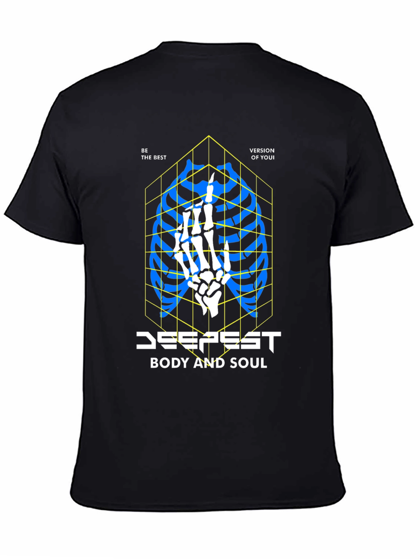 Edgy Skeleton Ribcage Graphic T-Shirt