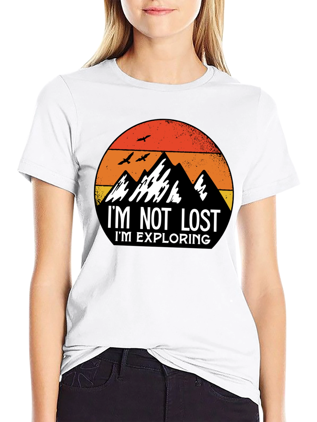 Im Not Lost Im Exploring Black T-Shirt