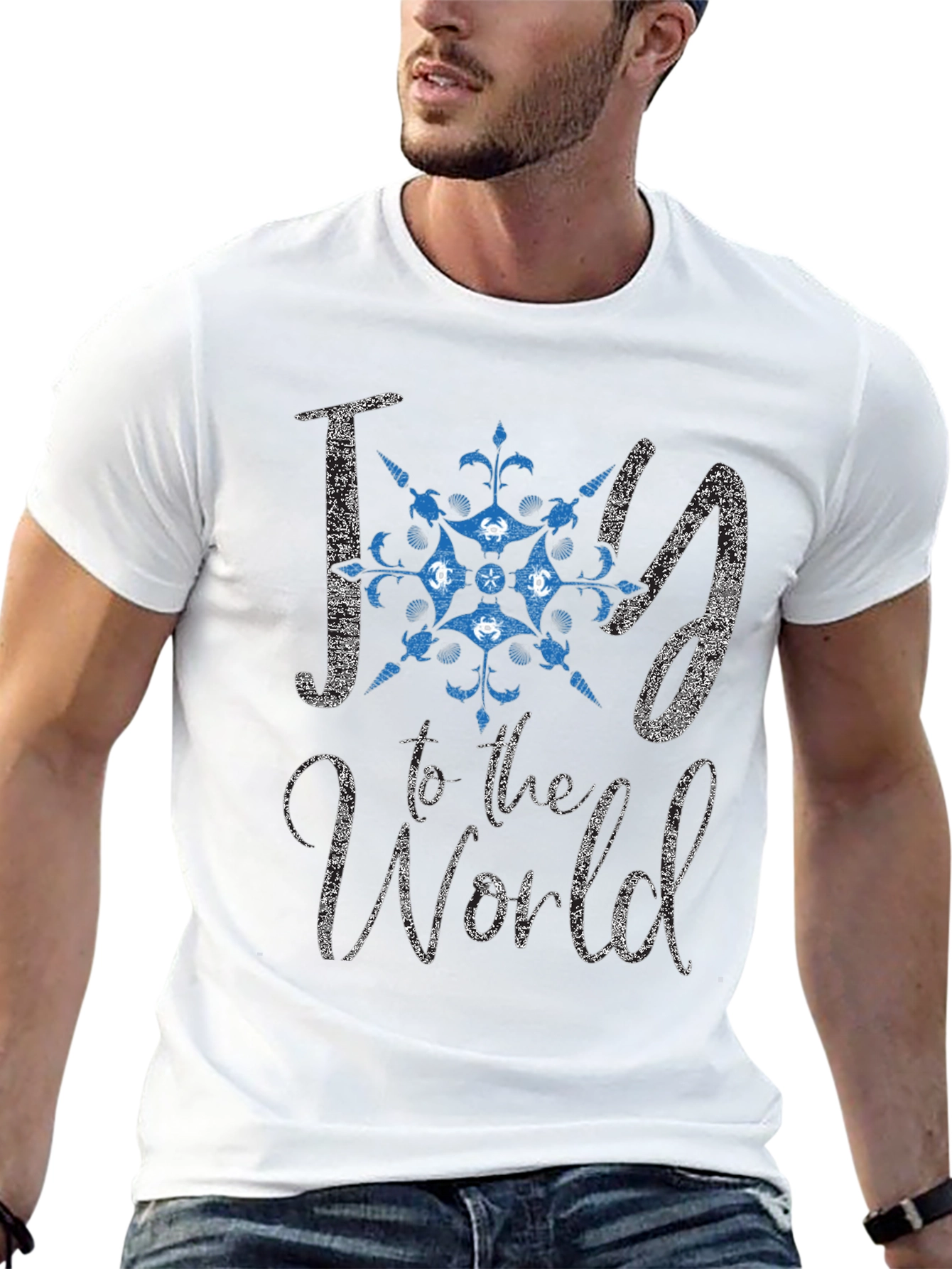 Joy to the World Graphic Tee - Black