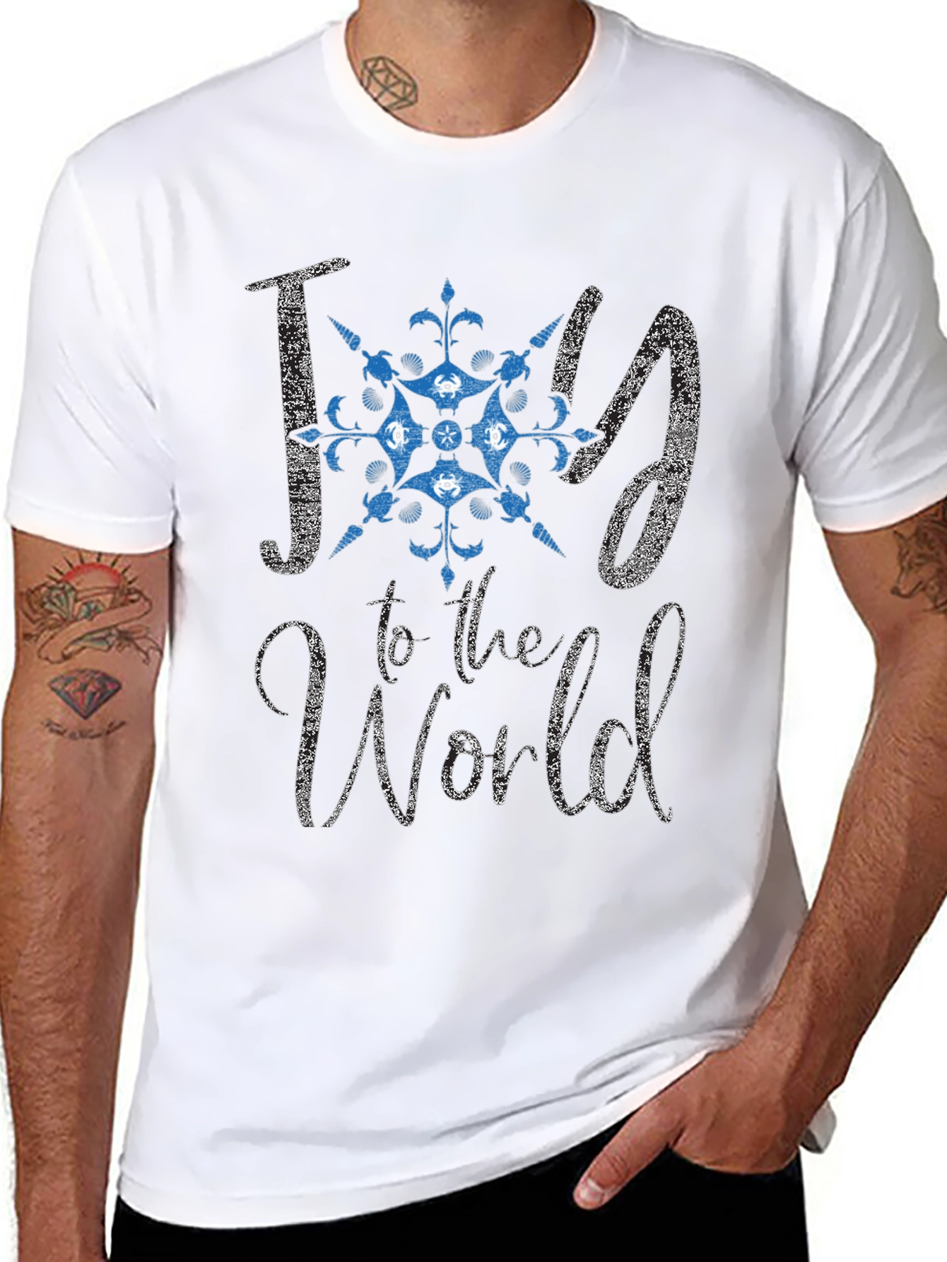 Joy to the World Graphic Tee - Black