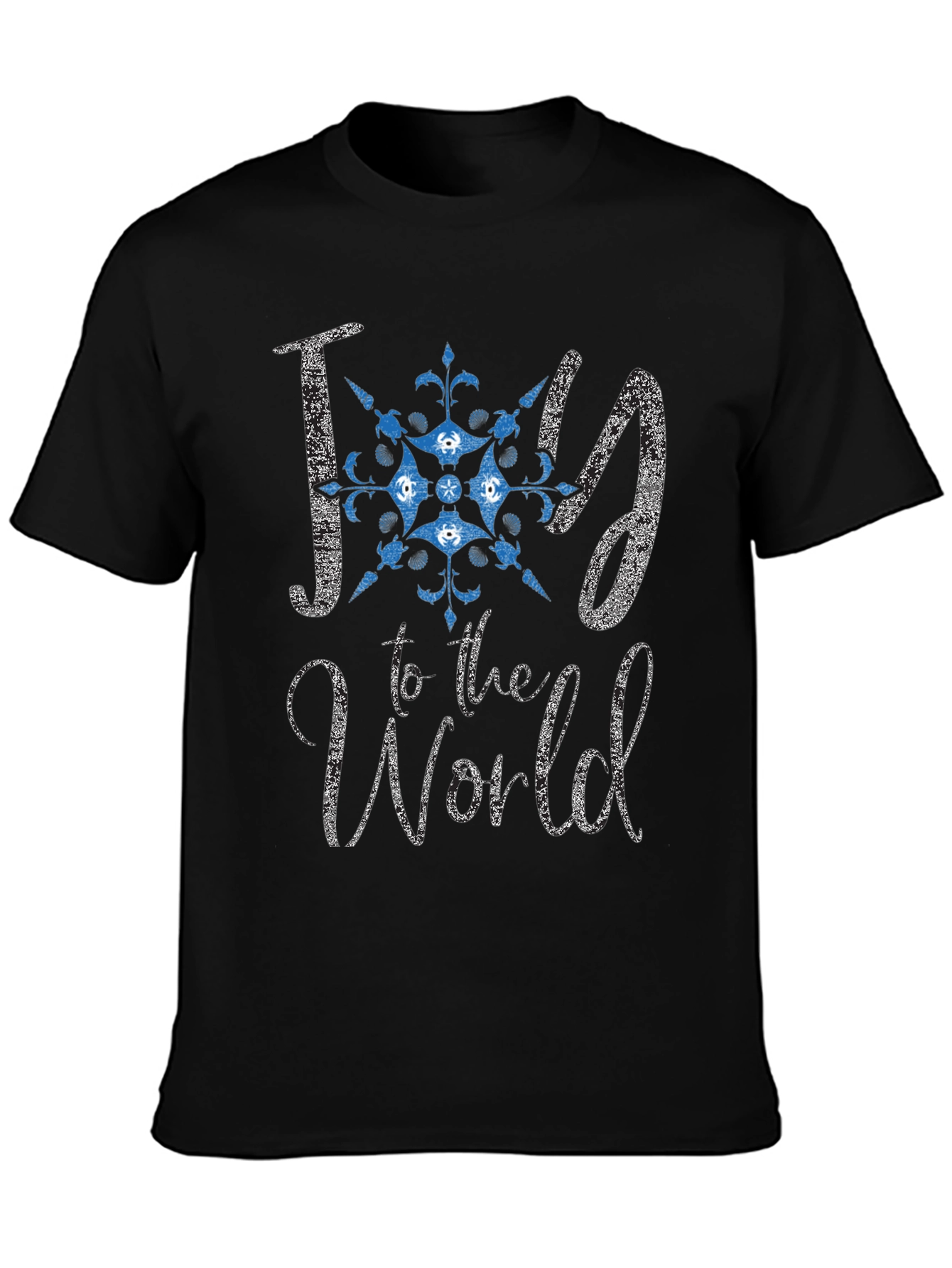 Joy to the World Graphic Tee - Black