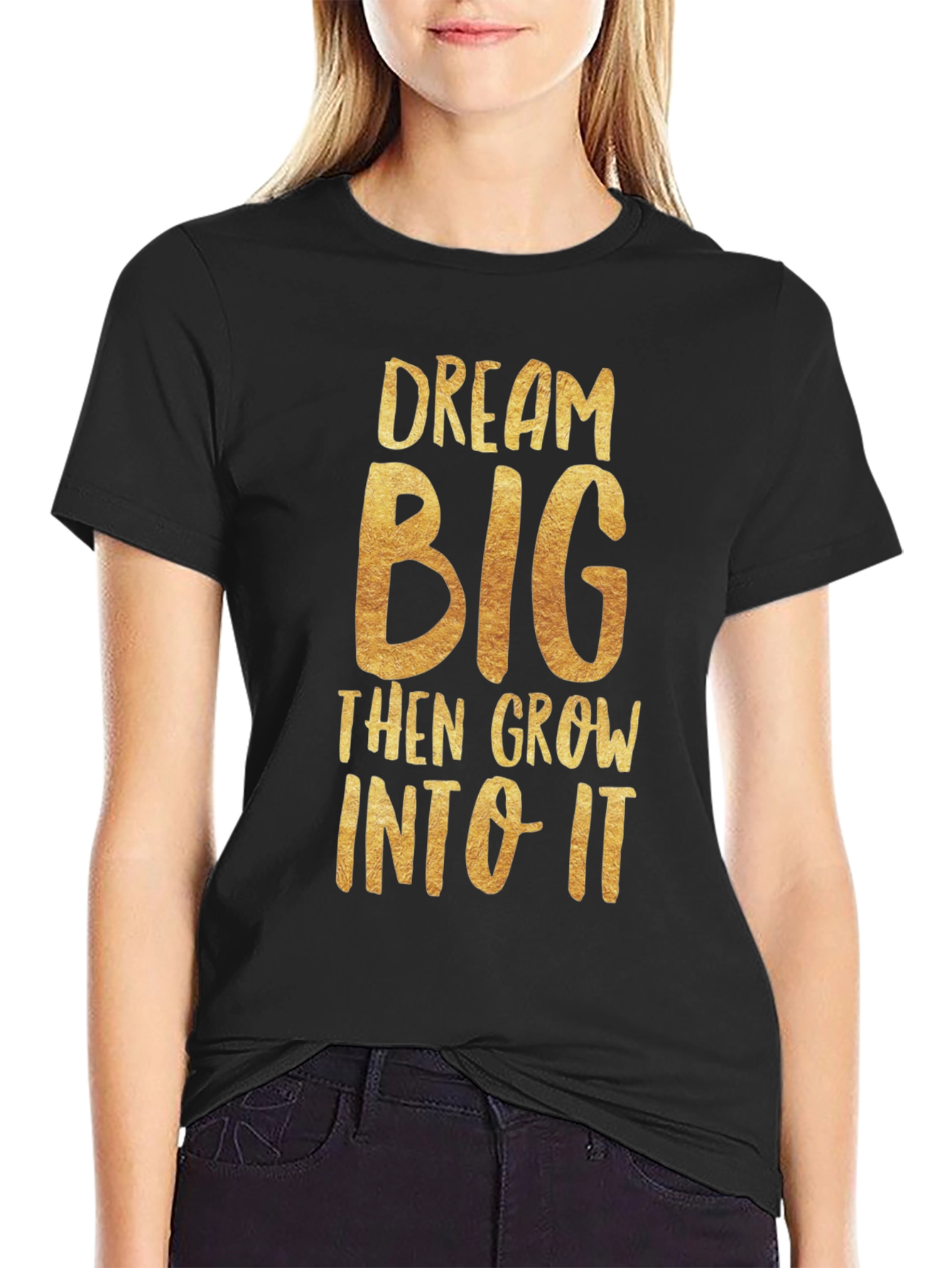 Dream Big Graphic Tee - Black