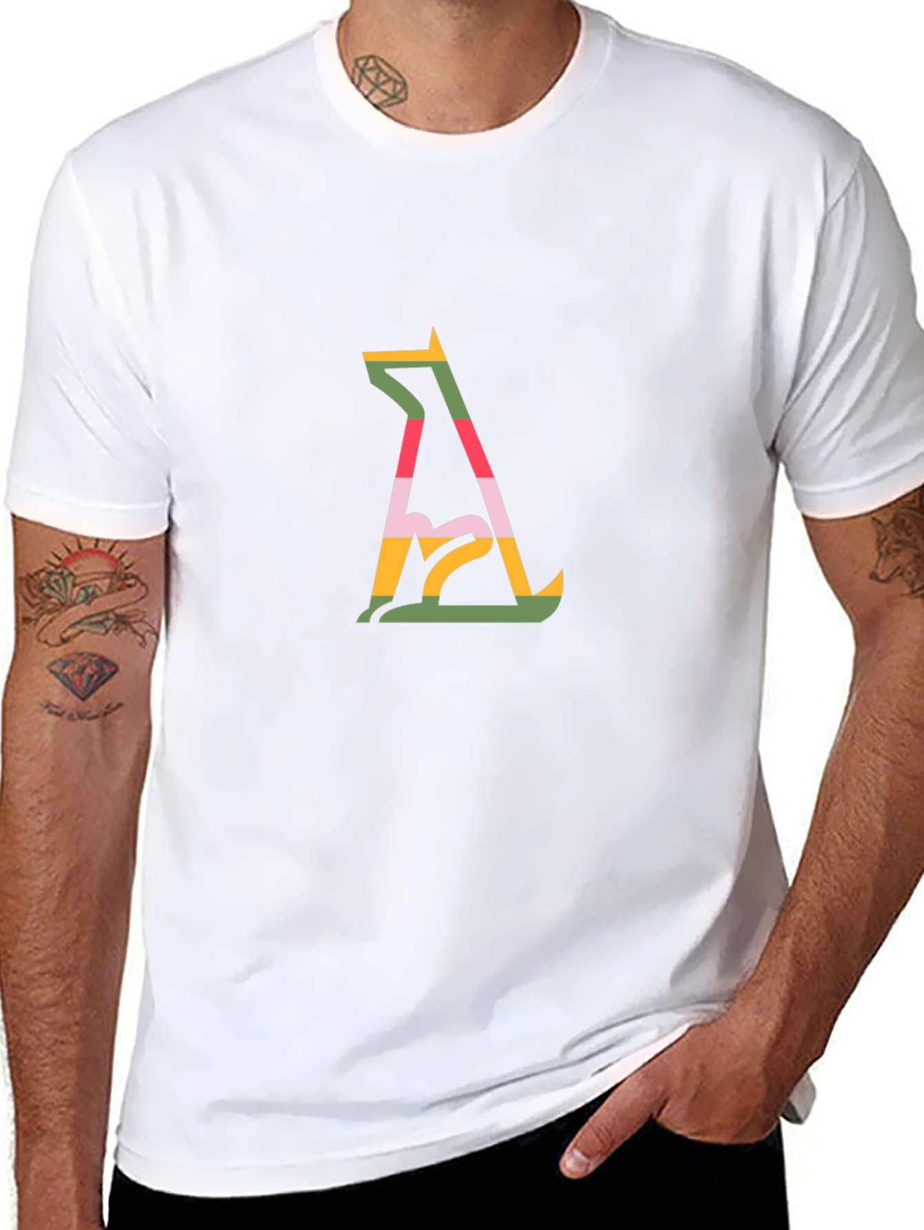 Modern Graphic Dog T-Shirt - Stylish Pet Lover Tee