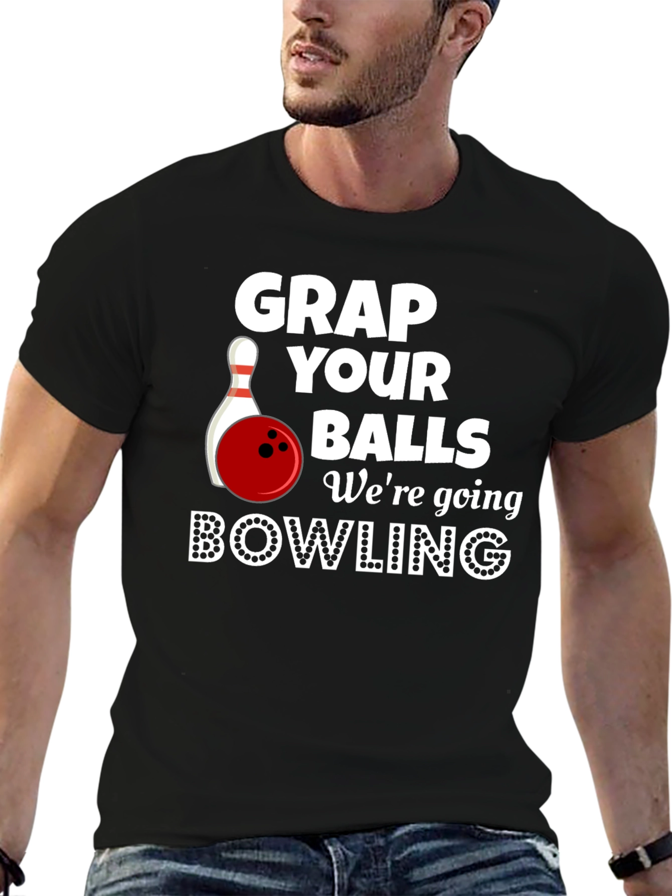 Bowling Graphic Tee - Grap Your Balls