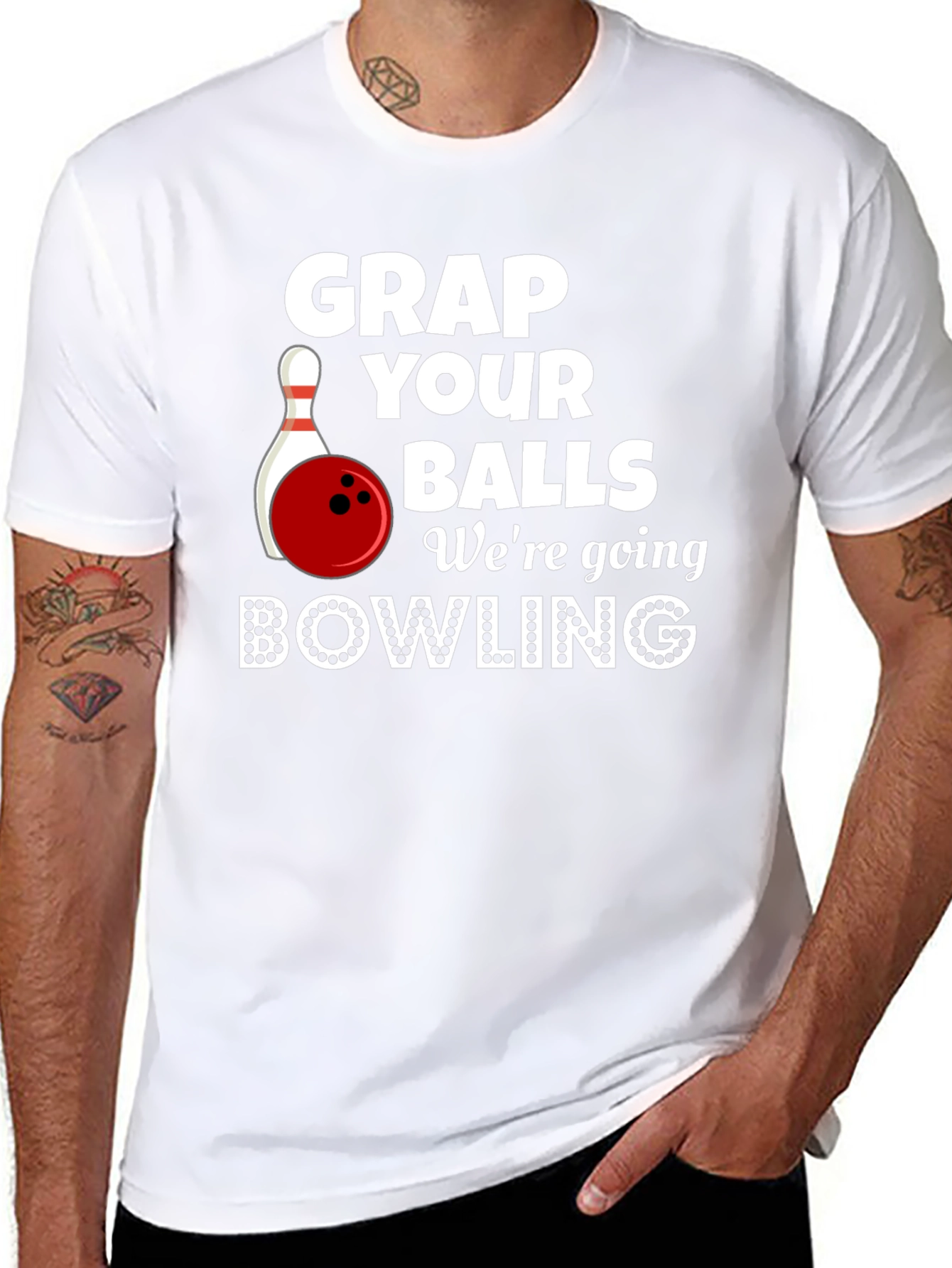 Bowling Graphic Tee - Grap Your Balls